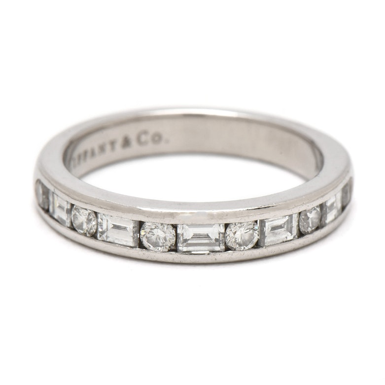 Tiffany & Co. Platinum Channel-Set Diamond Band Ring