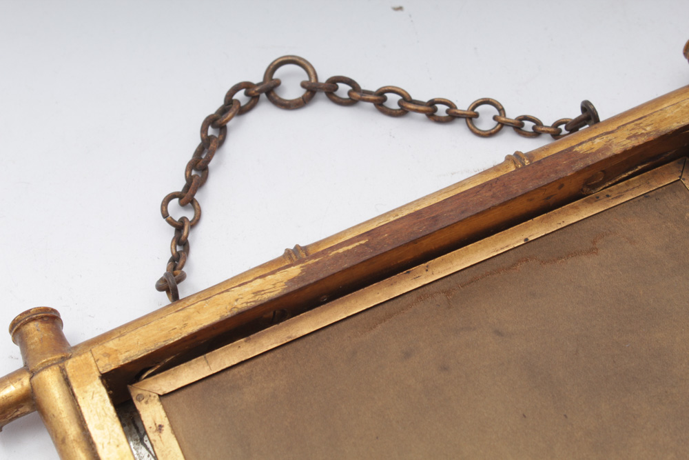 Antique French Tri-Fold Shaving Mirror