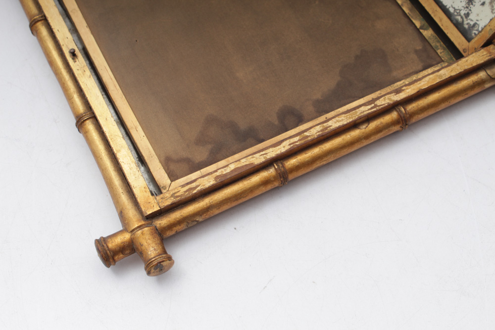 Antique French Tri-Fold Shaving Mirror