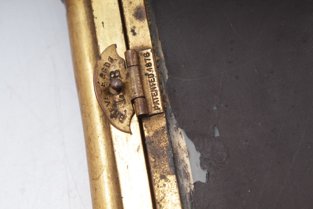 Antique French Tri-Fold Shaving Mirror