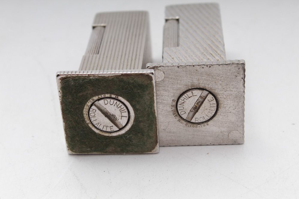 Vintage Dunhill "Rollalite" Table Lighters