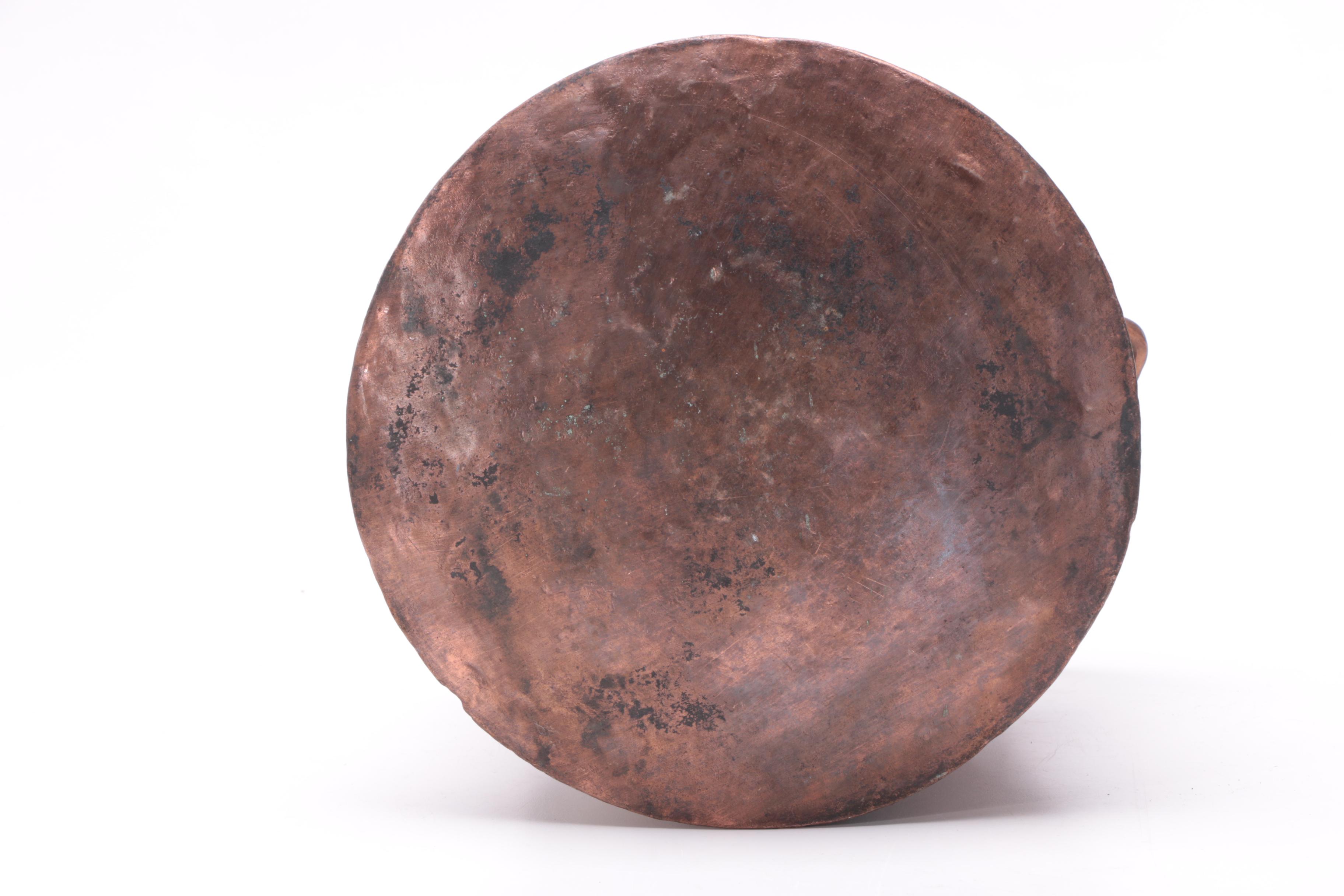 Vintage Copper Cauldrons with Brass Handles