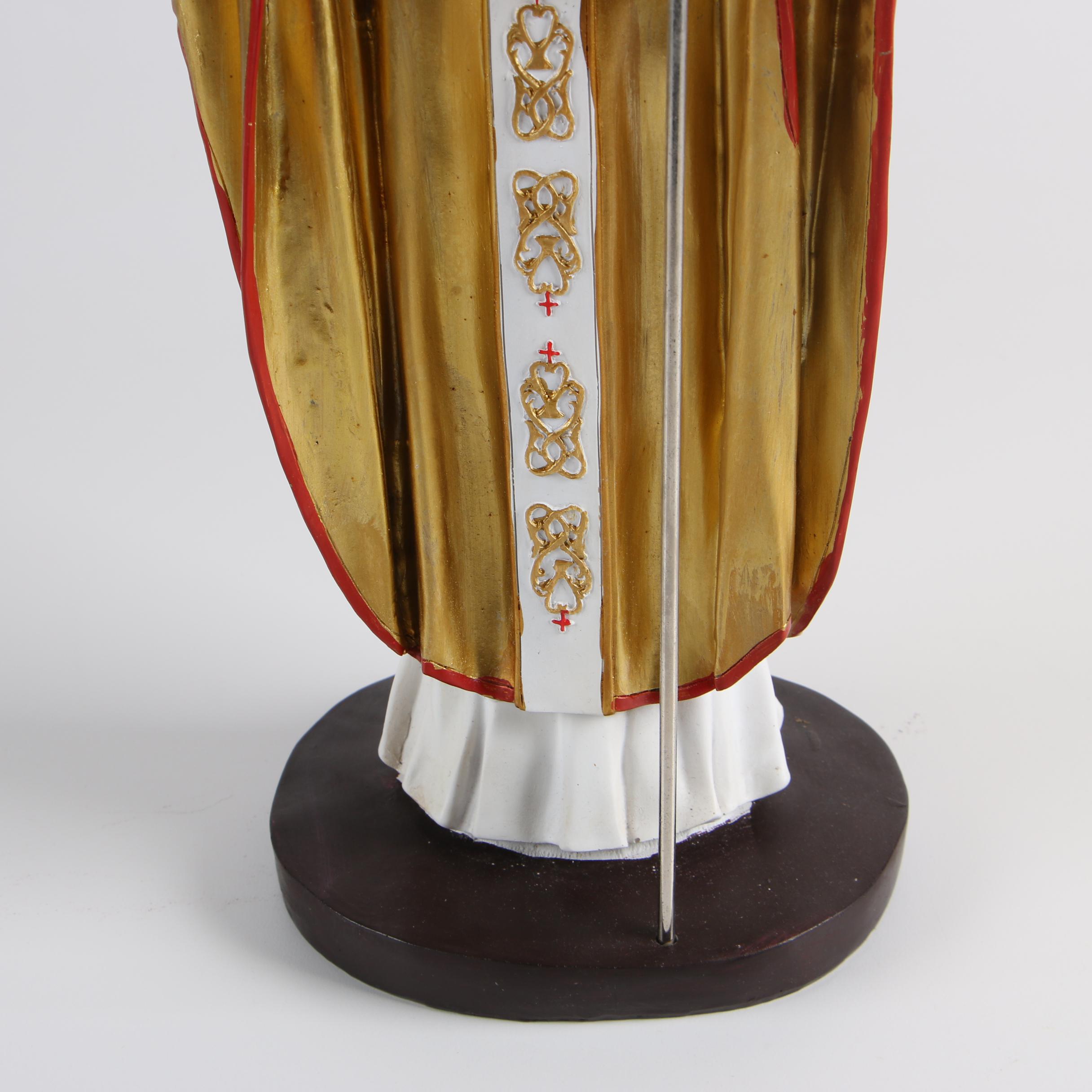 Resin Statuette of Pope John Paul II, Booklet and Rosary Wall Hanging