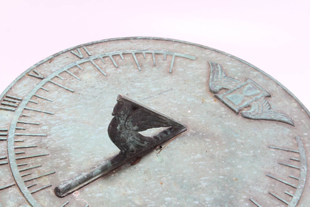 Vintage Cast Metal Sundial