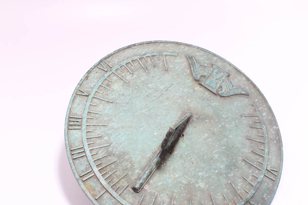 Vintage Cast Metal Sundial
