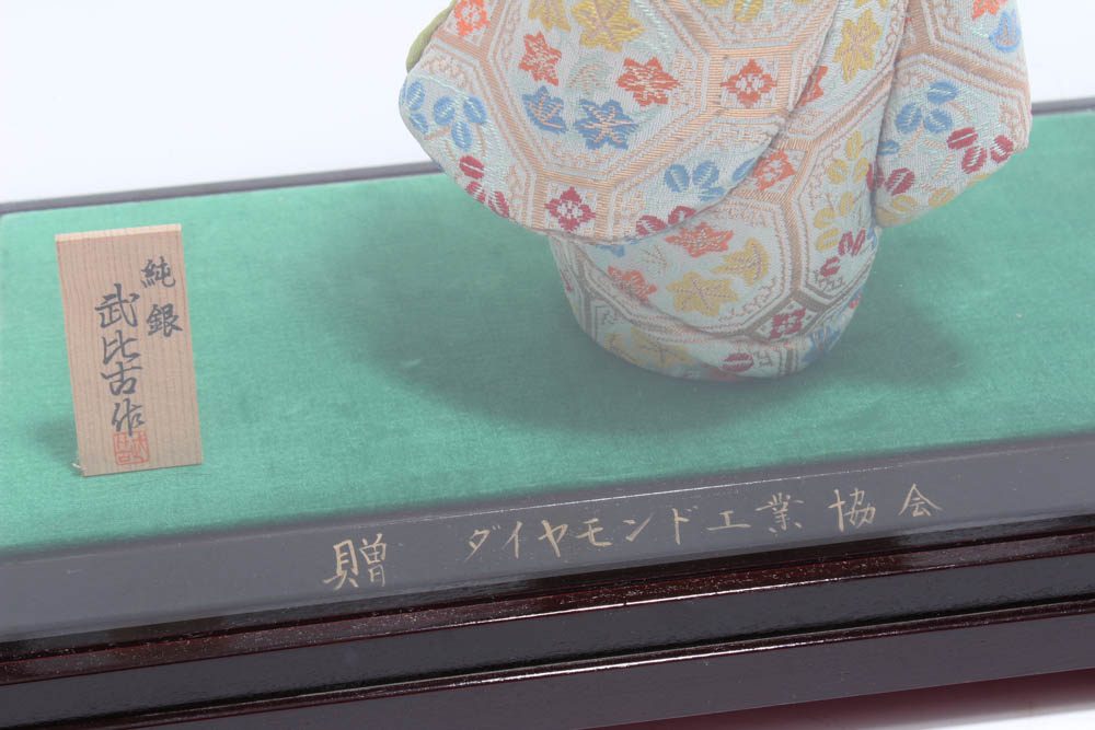 Japanese Porcelain Doll in Glass Case