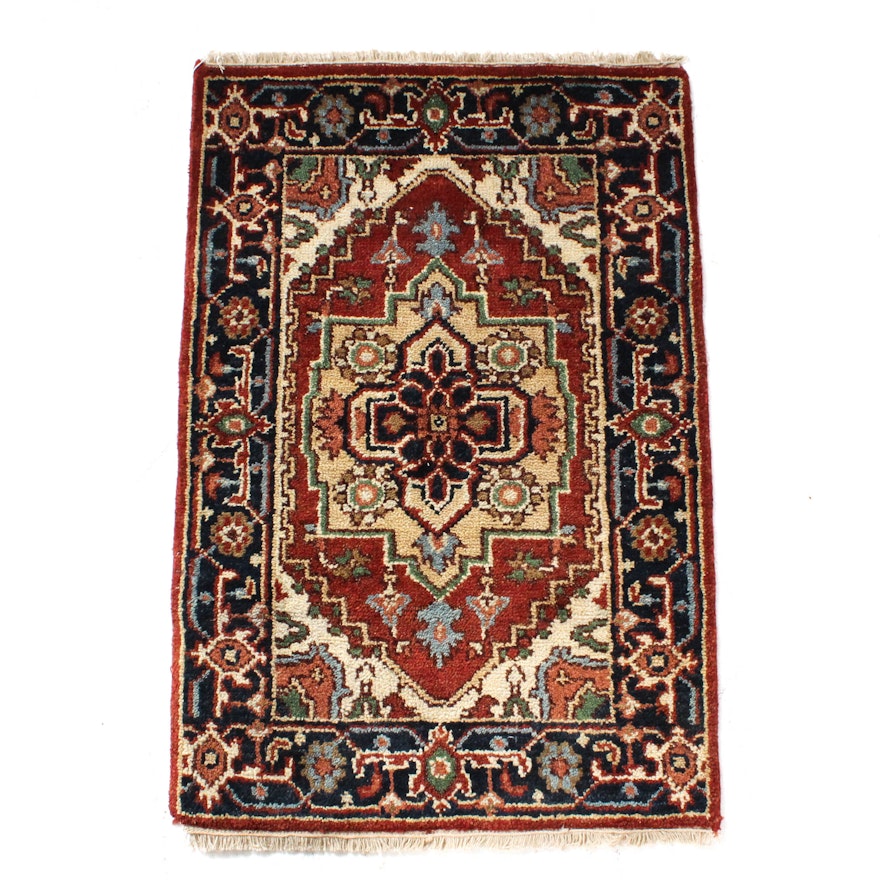 Hand-Knotted Bakhshayesh Heriz Accent Rug