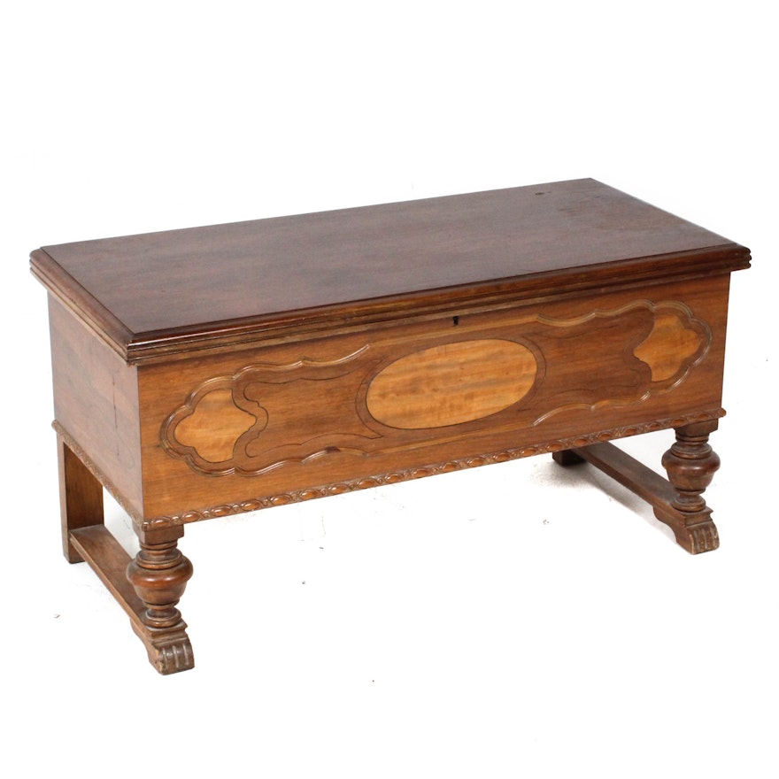 Vintage Jacobean Style Cedar-Lined Chest by Caswell-Runyan