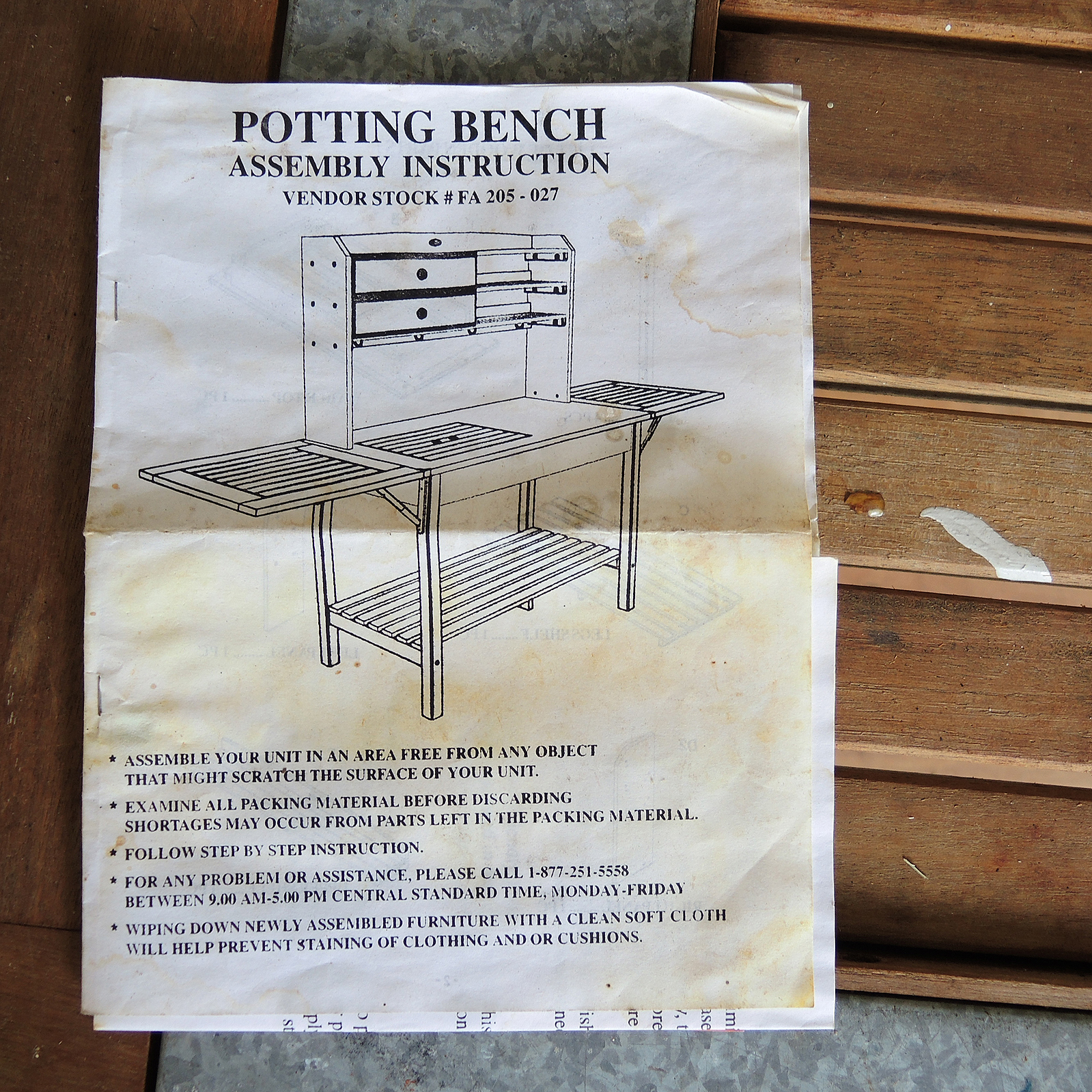 Nyatoh Wood Potting Bench