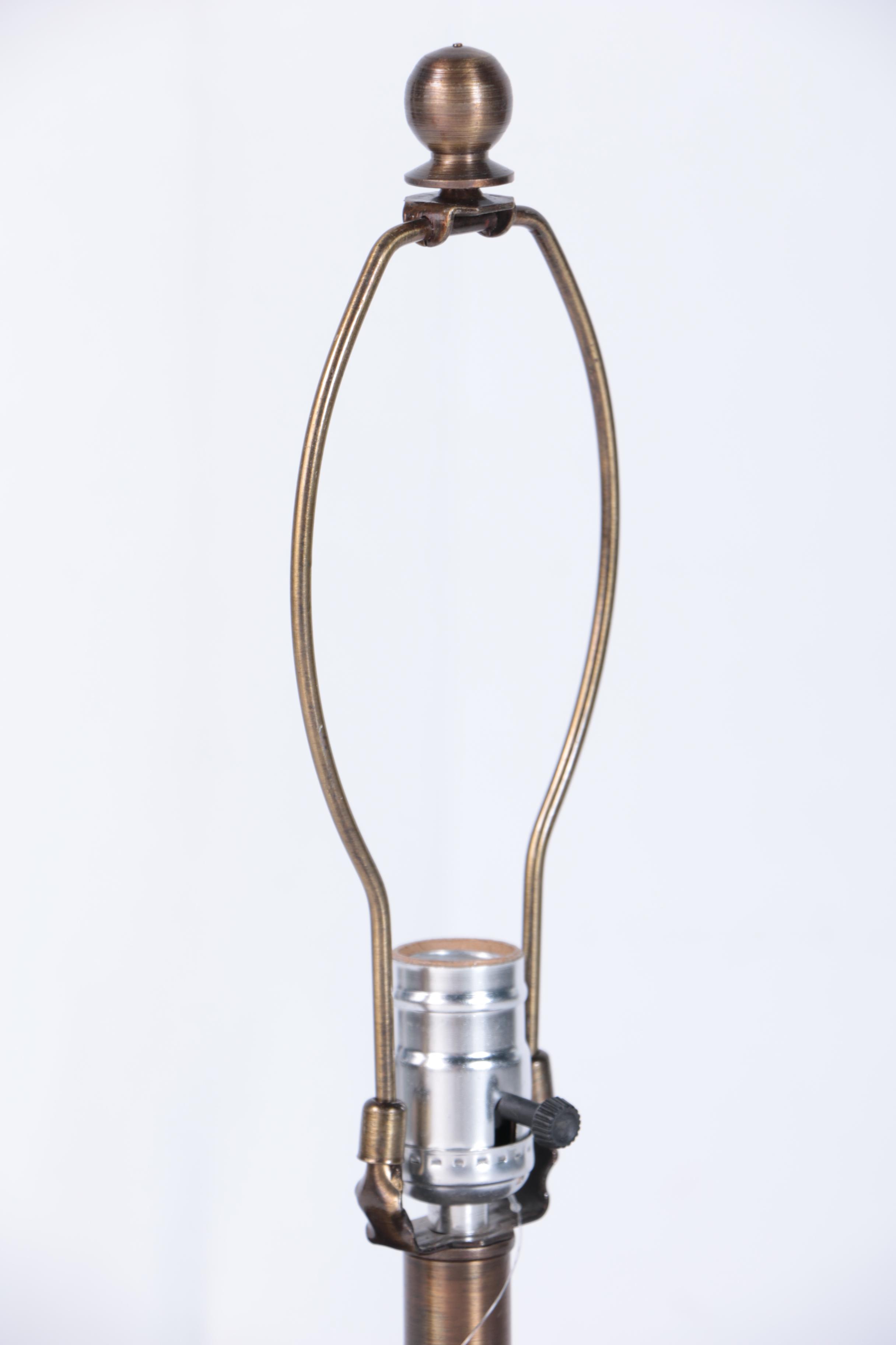 Blue Ocean Traders "Cavalier" Leather and Acrylic Table Lamps