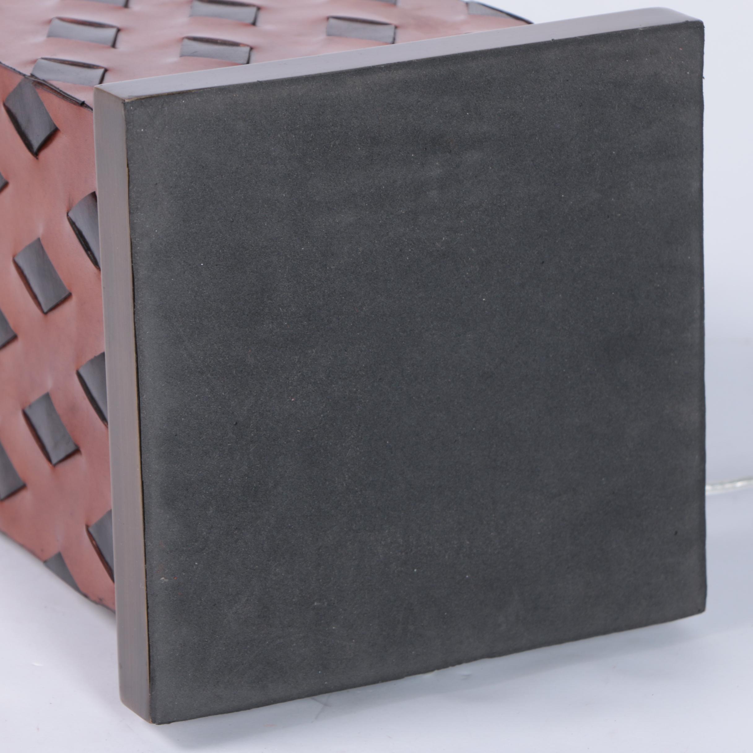 Blue Ocean Traders "Cavalier" Leather and Acrylic Table Lamps