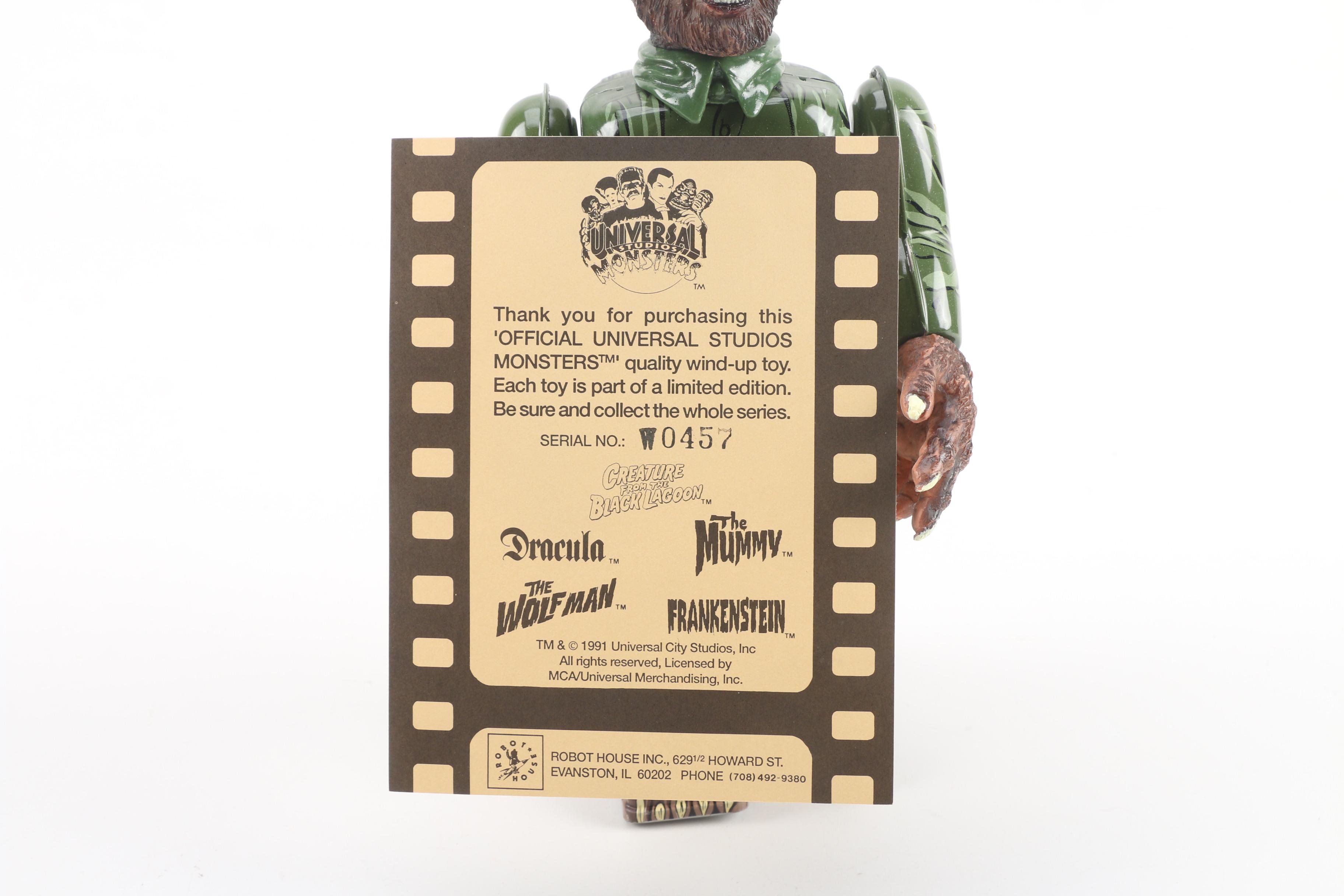 1991 Universal Studios "Wolfman" Wind-up Toy by Robot House