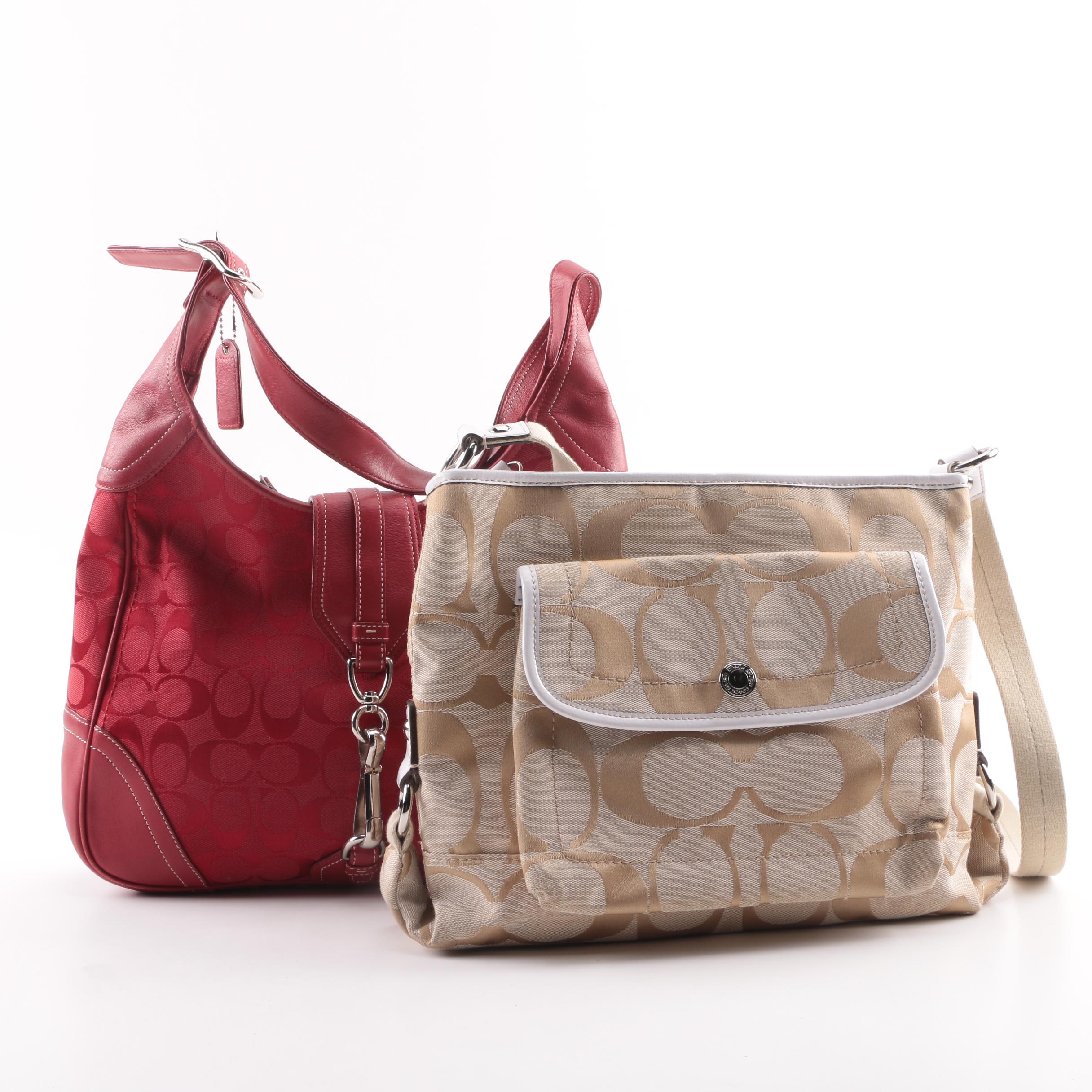 Coach Signature Canvas Hobo and Kyra Daisy Crossbody Bag