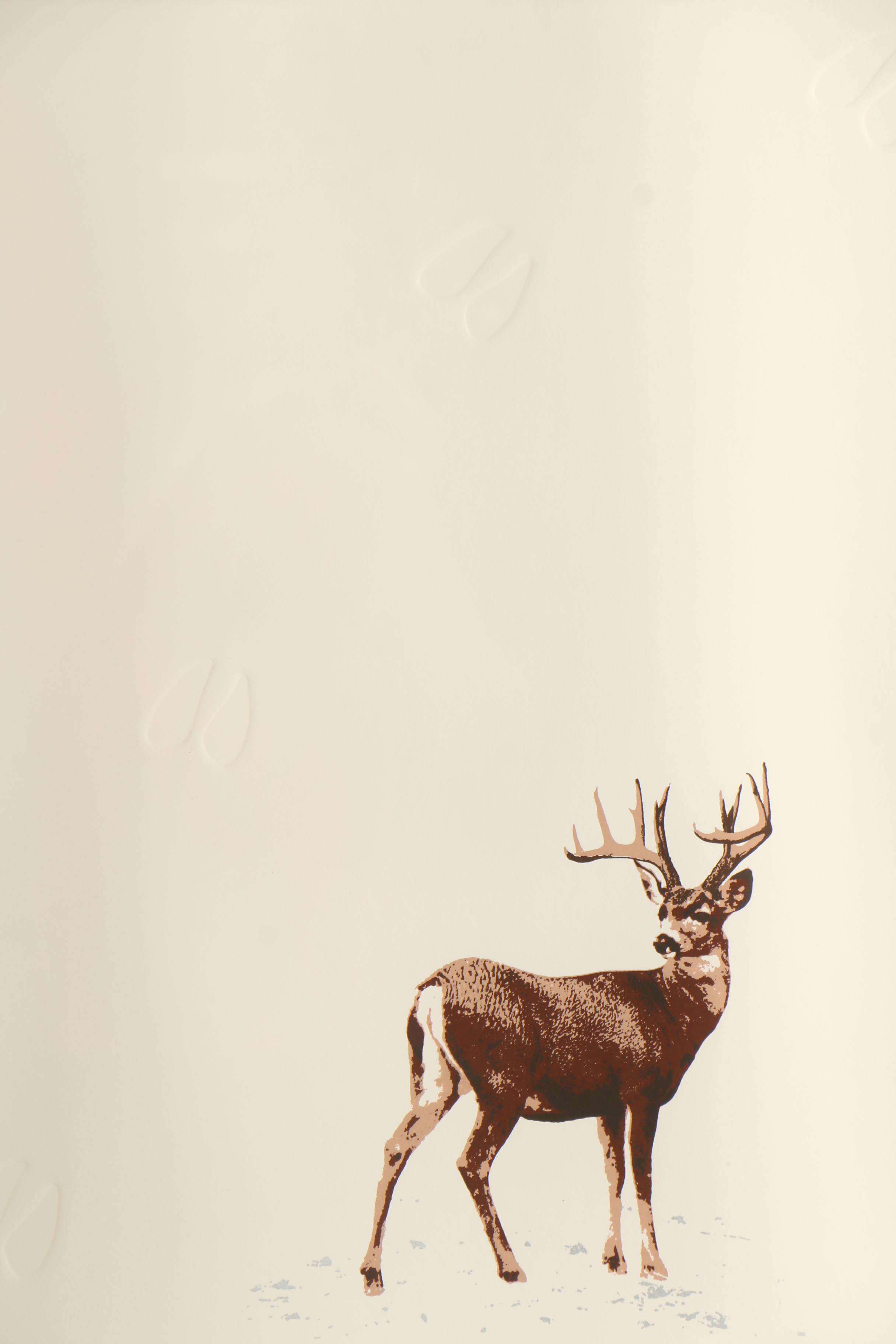 Wildlife Serigraph of Buck