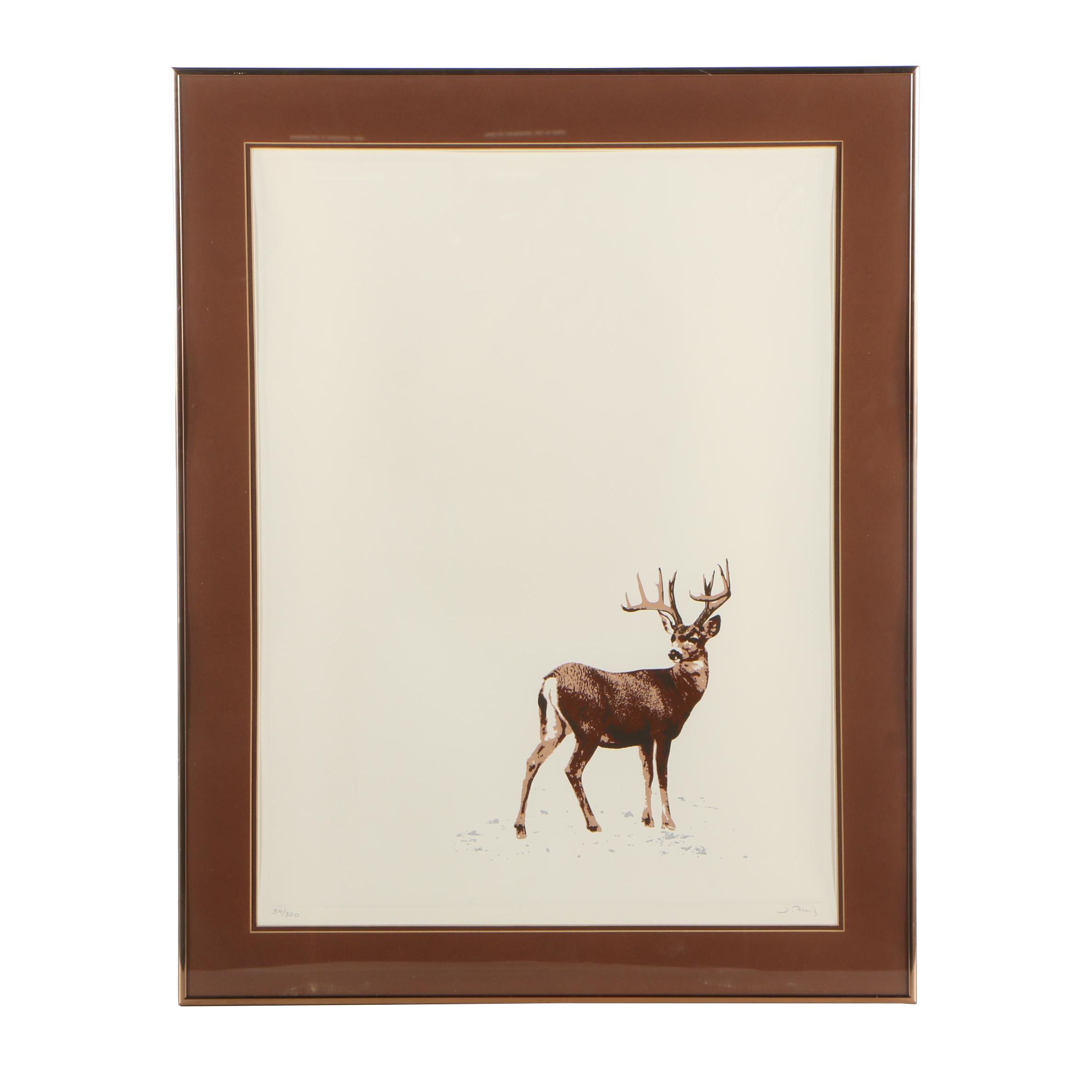 Wildlife Serigraph of Buck