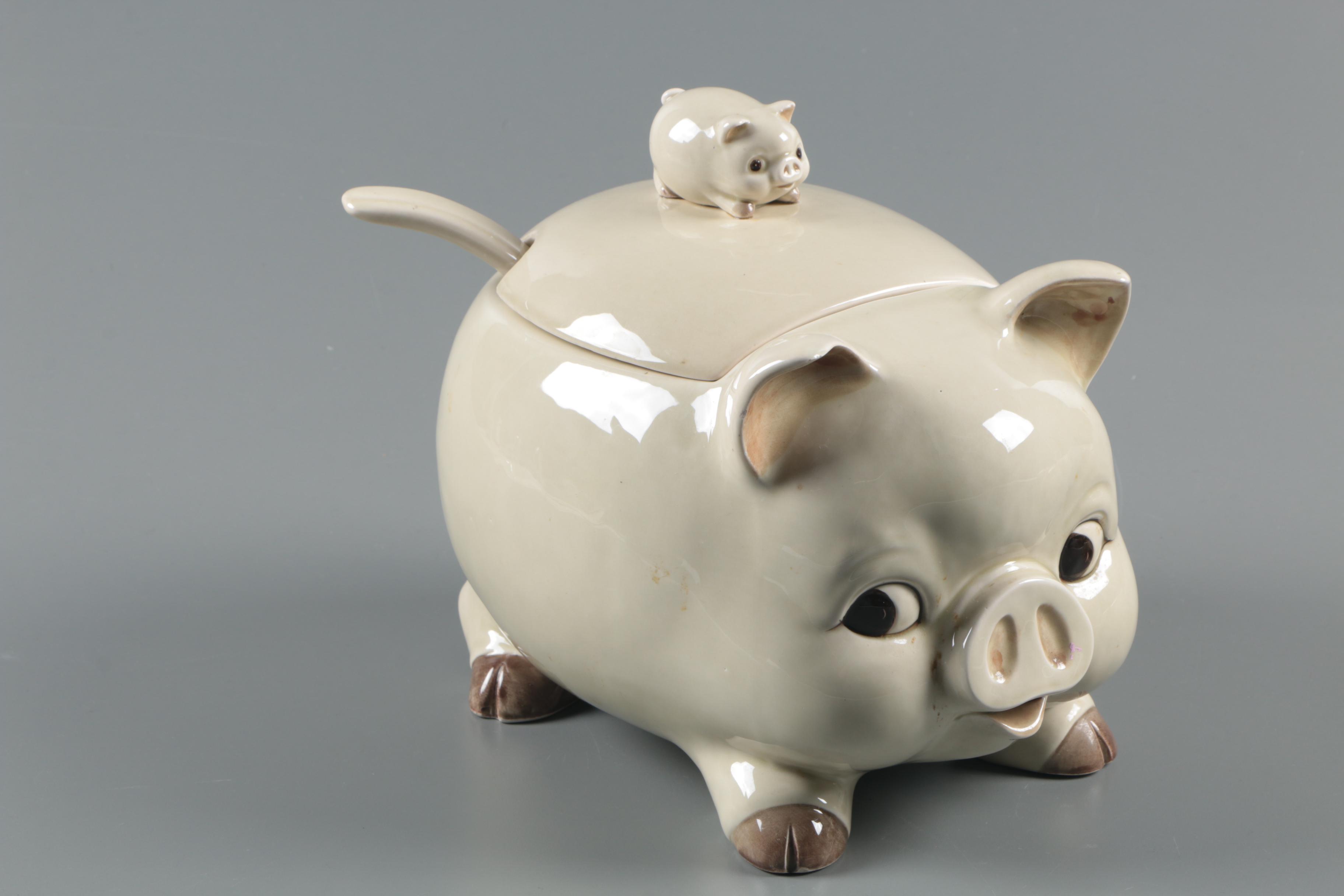 Otagiri Mercantile Company "Pig" Soup Tureen and Shaker Set