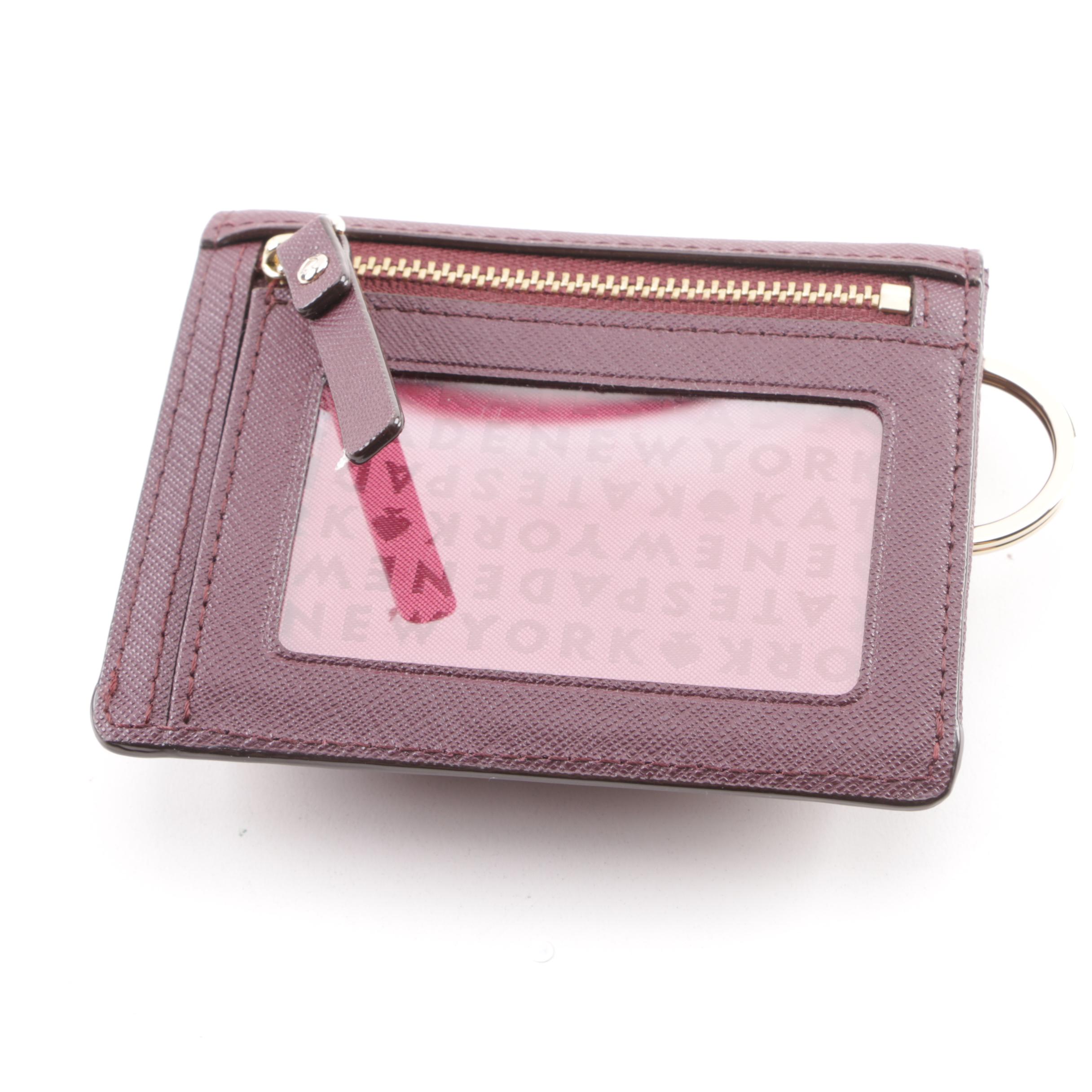 Kate Spade New York Deep Plum Coated Canvas Crossbody with Matching Wallet