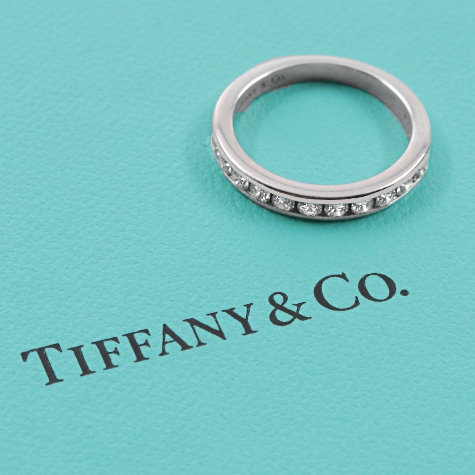 Tiffany & Co.  Platinum Diamond Half Circle Eternity Ring