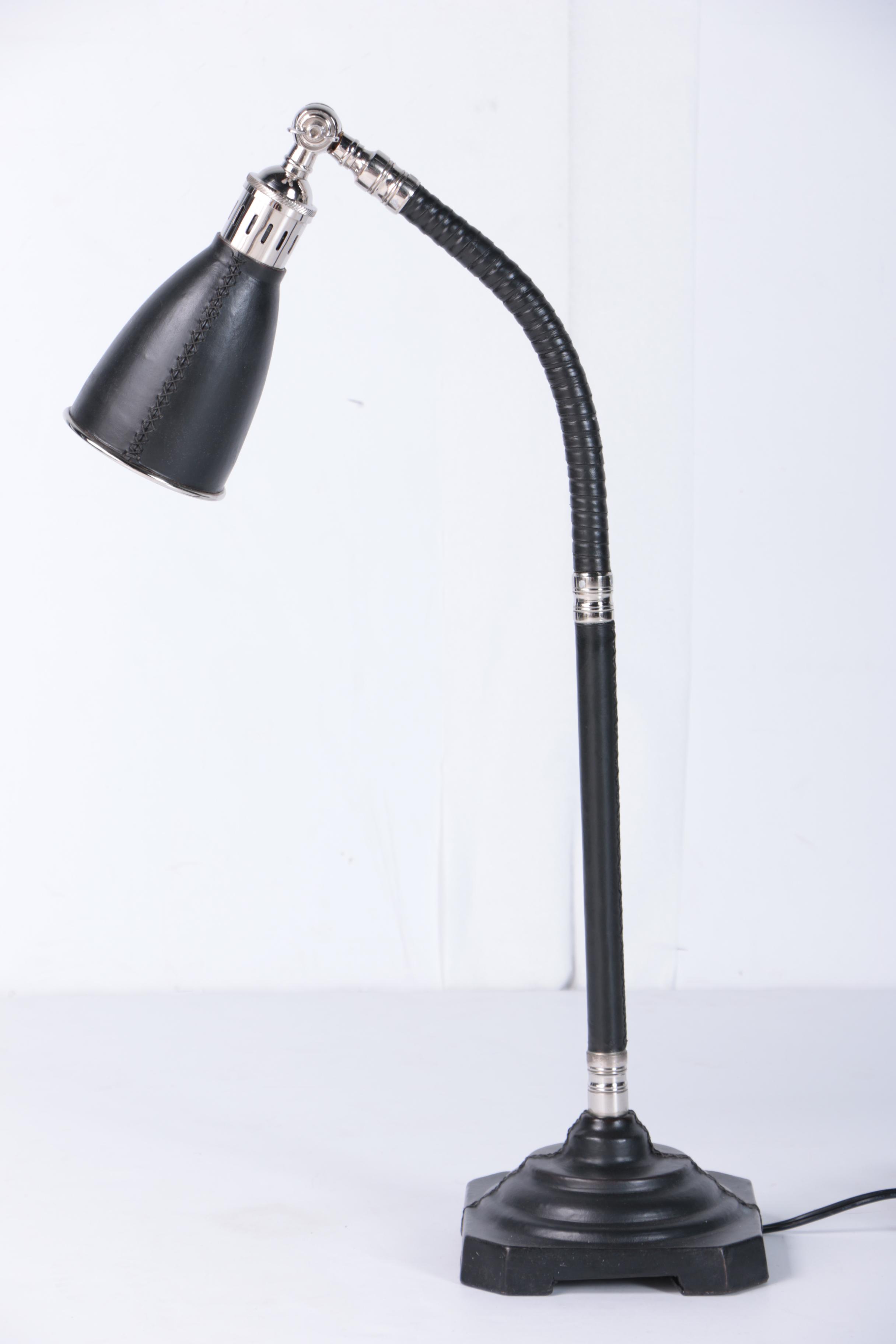 Blue Ocean Traders "Antwerp" Leather Covered Table Lamps