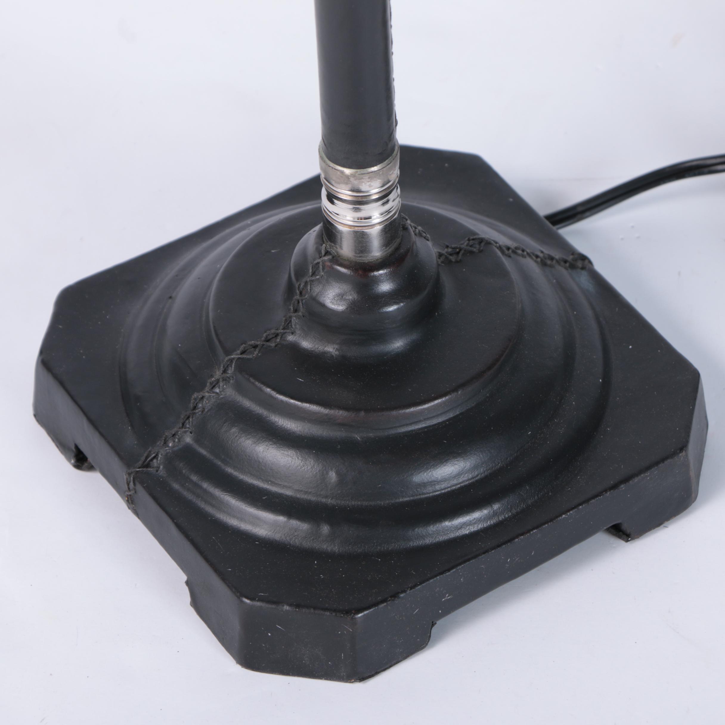 Blue Ocean Traders "Antwerp" Leather Covered Table Lamps