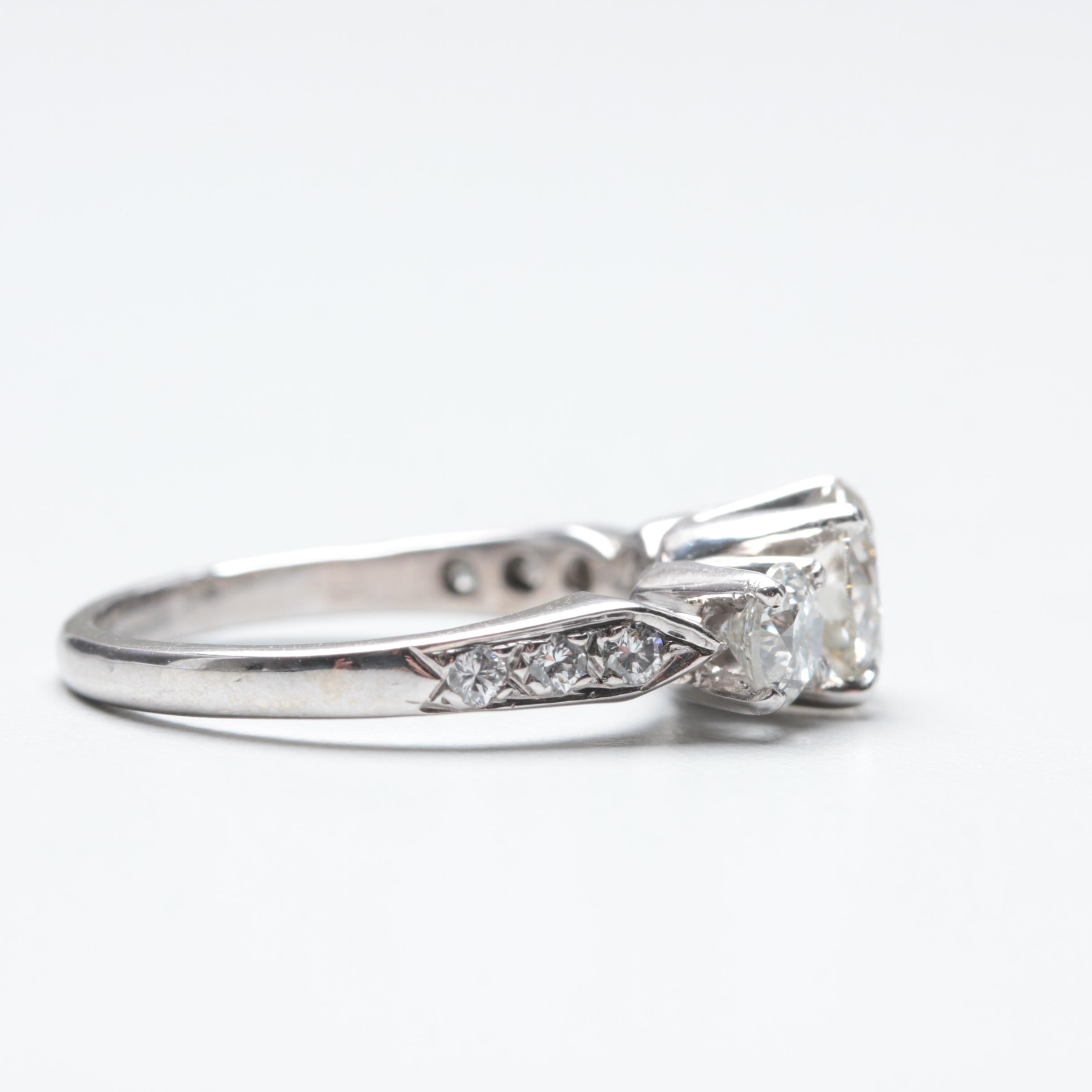 14K White Gold 1.78 CTW Diamond Ring