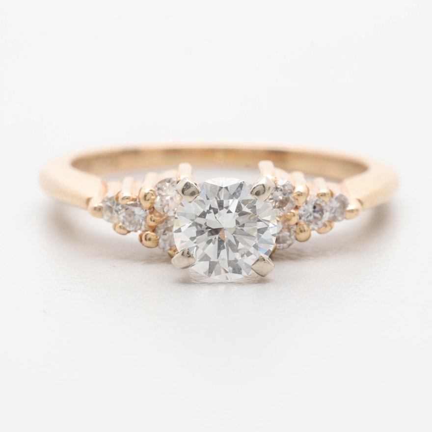 14K Yellow Gold Diamond Ring