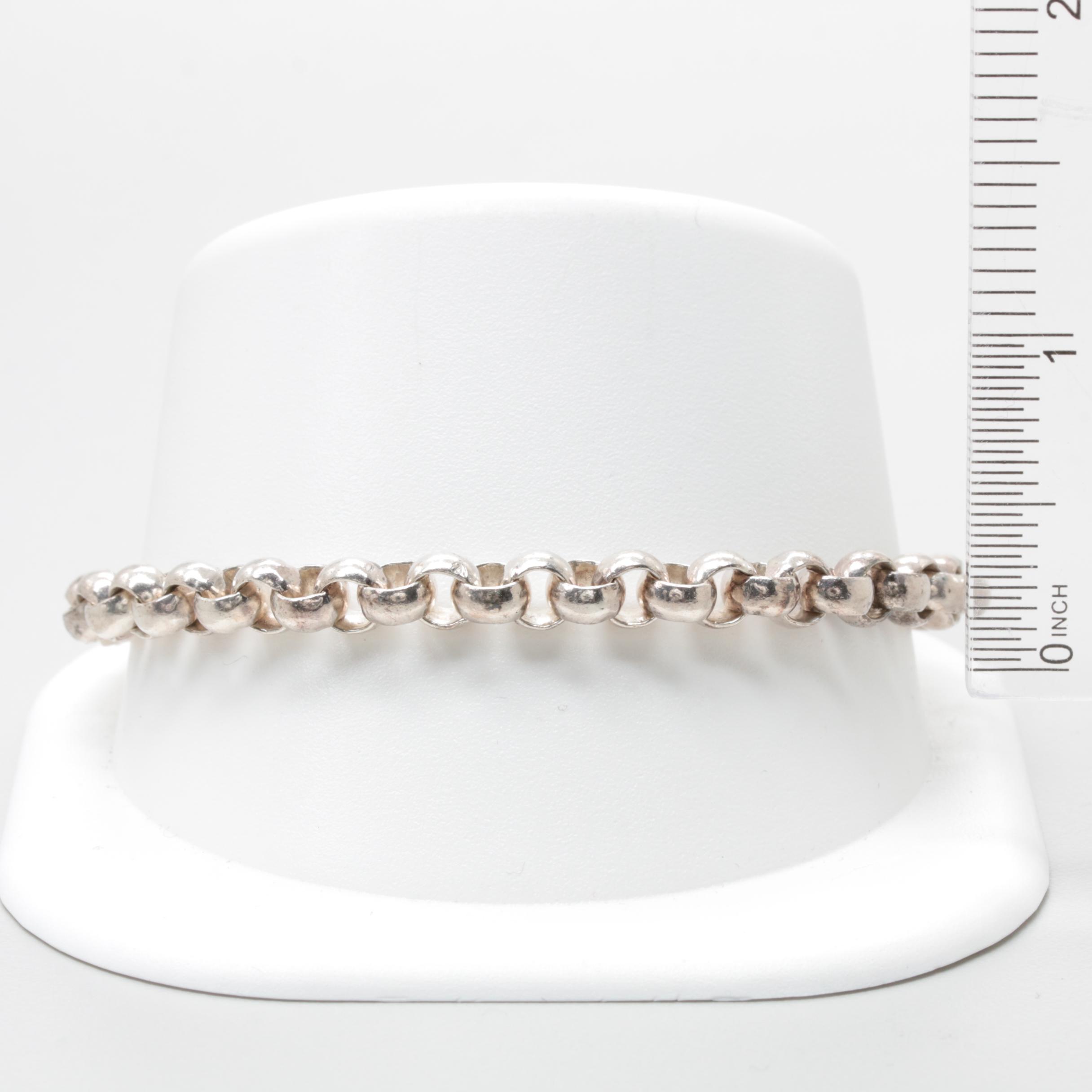Sterling Silver Rolo Link Bracelet