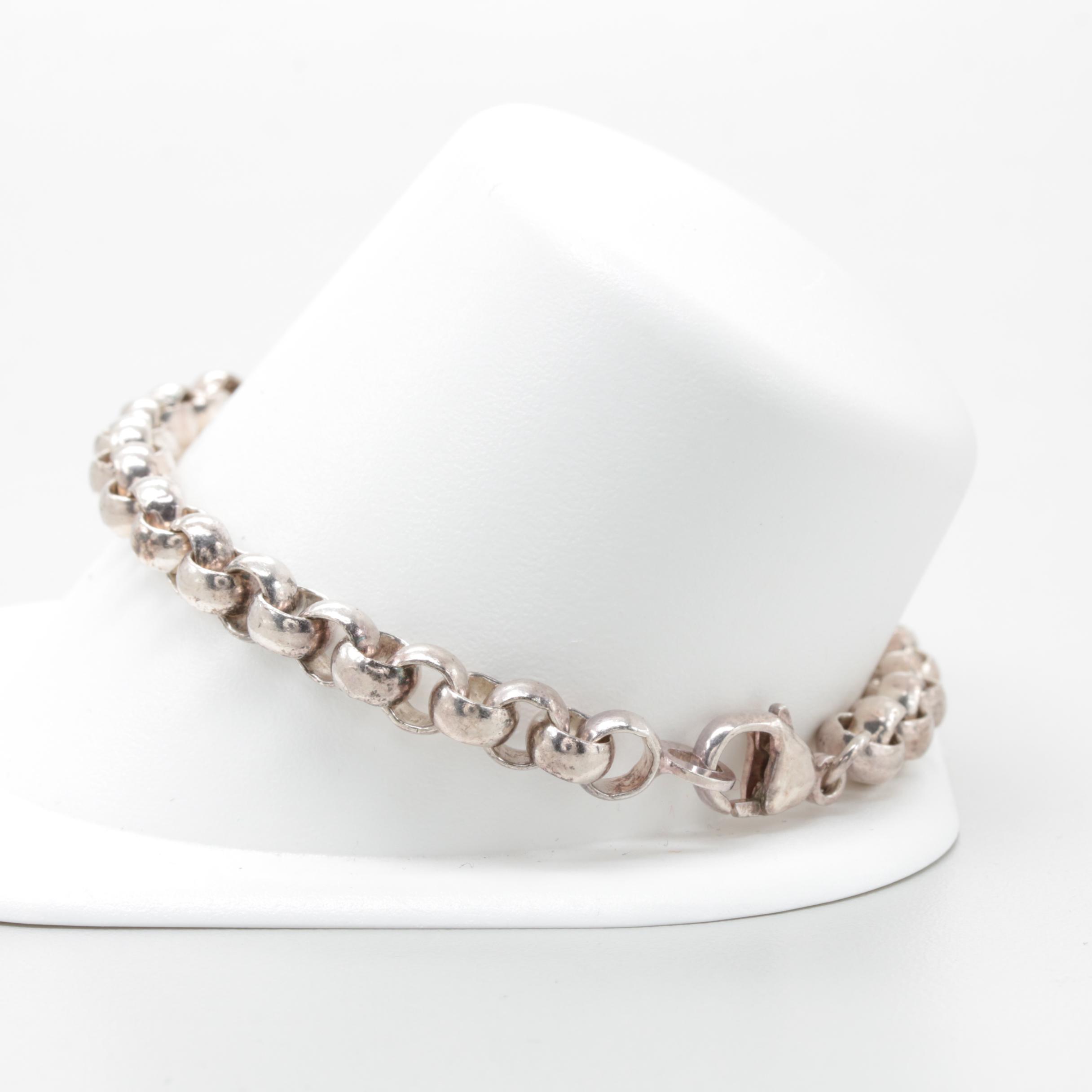 Sterling Silver Rolo Link Bracelet