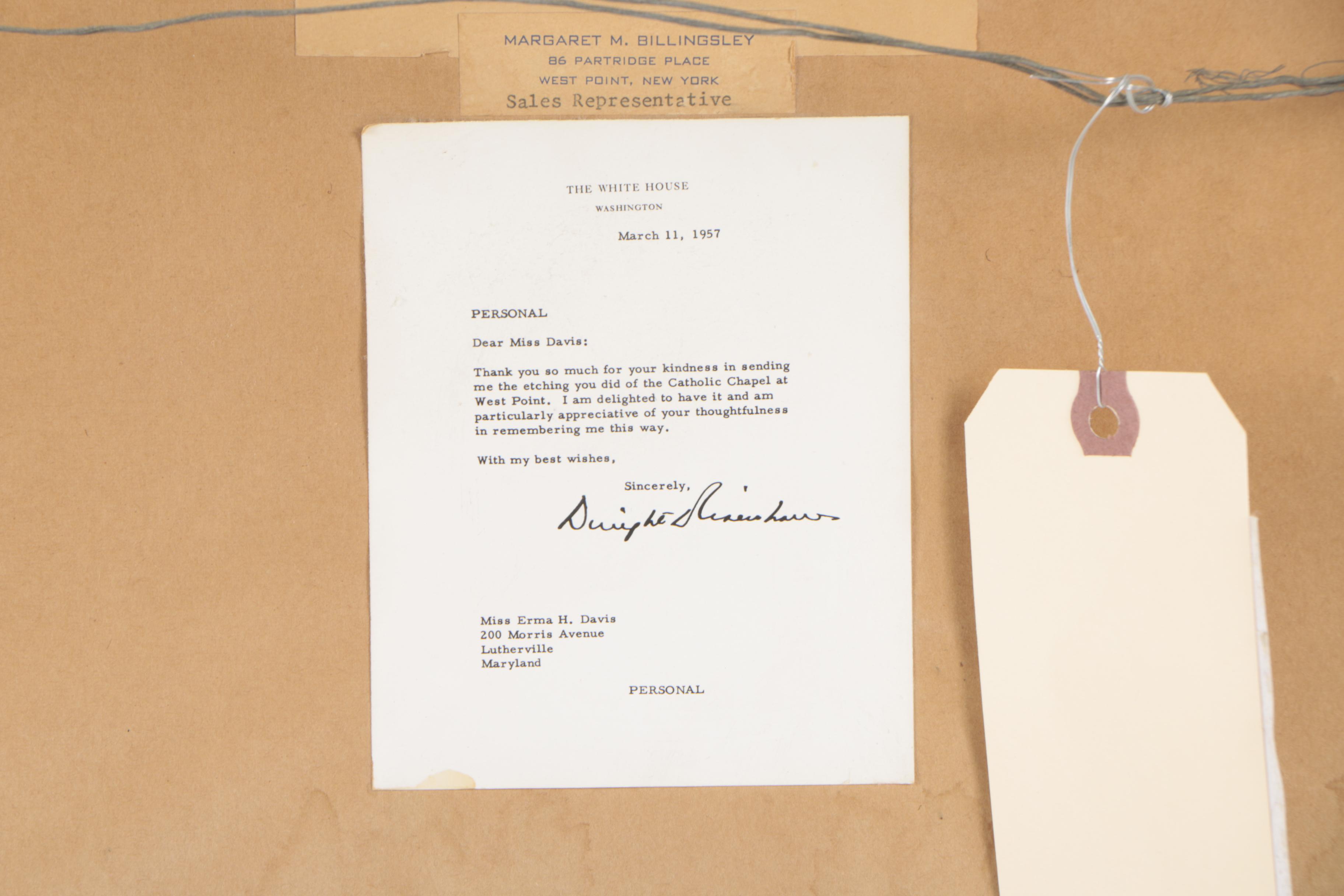 Erma H. Davis Limited Edition Etching "The Catholic Chapel"