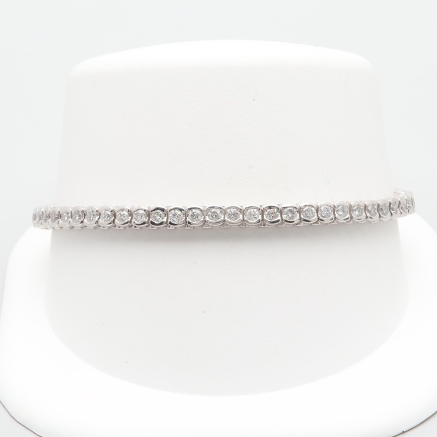 Platinum 2.78 CTW Diamond Tennis Bracelet