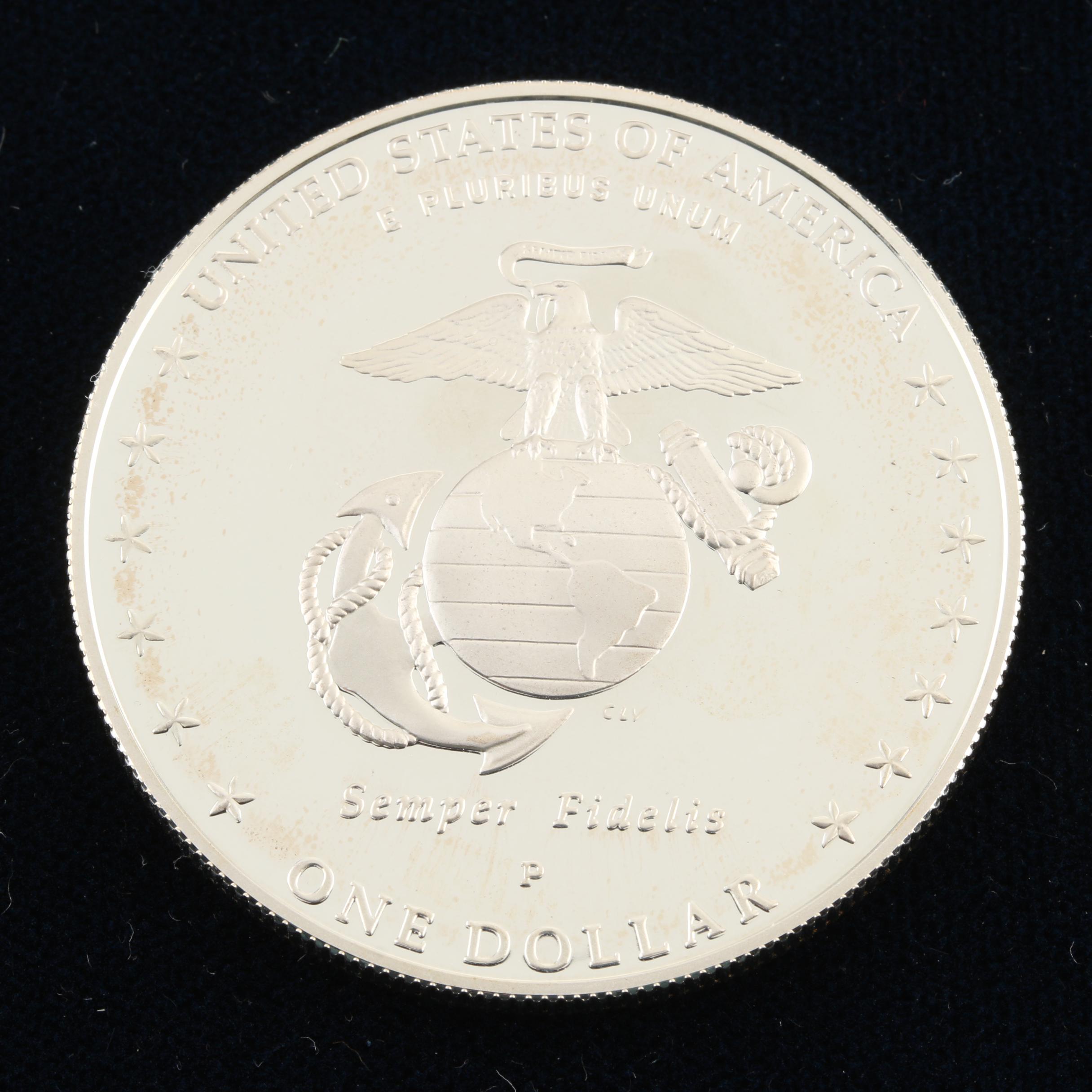2005-P Marine Corps 230th Anniversary Commemorative Proof Silver Dollar