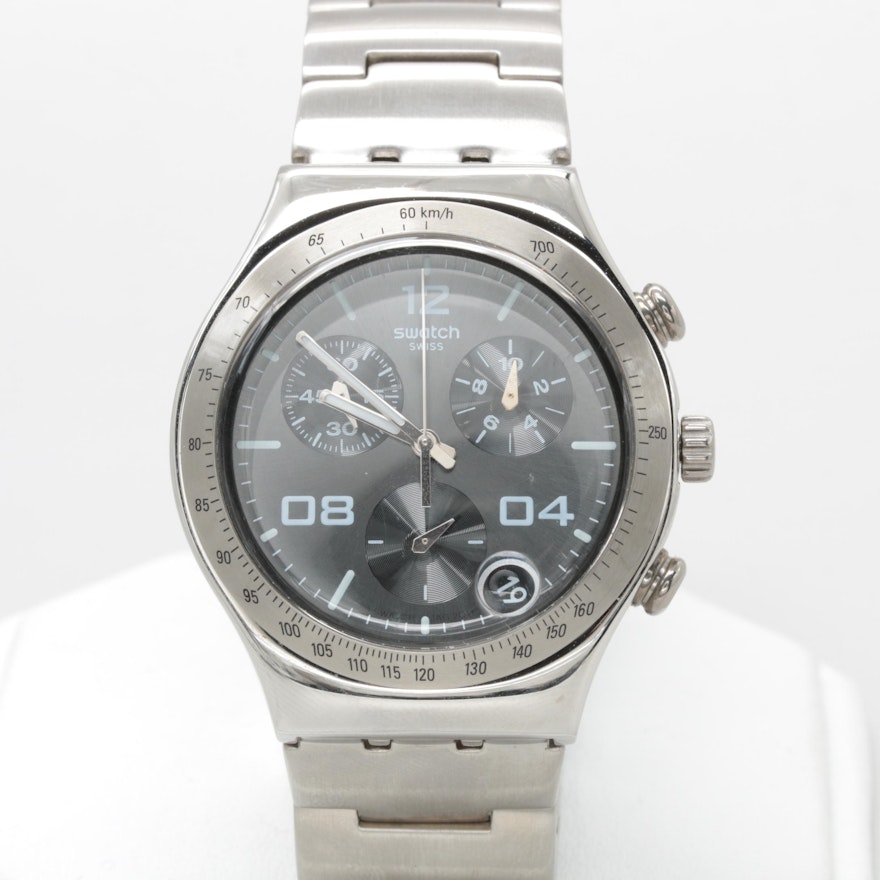 Swatch Stainless Steel Chronograph Wristwatch