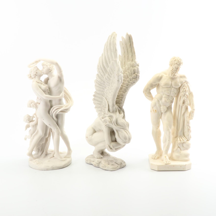 Classical Style Cast Resin Figurines featuring Design Toscano and Veronese