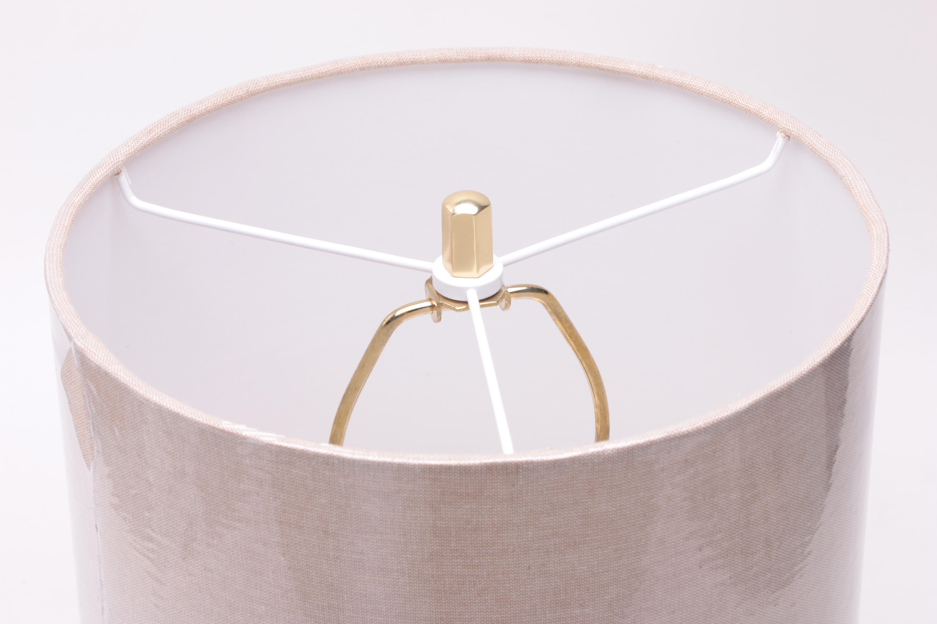 Blue Ocean Traders "Facets" Acrylic and Brass Plated Table Lamps with Shades