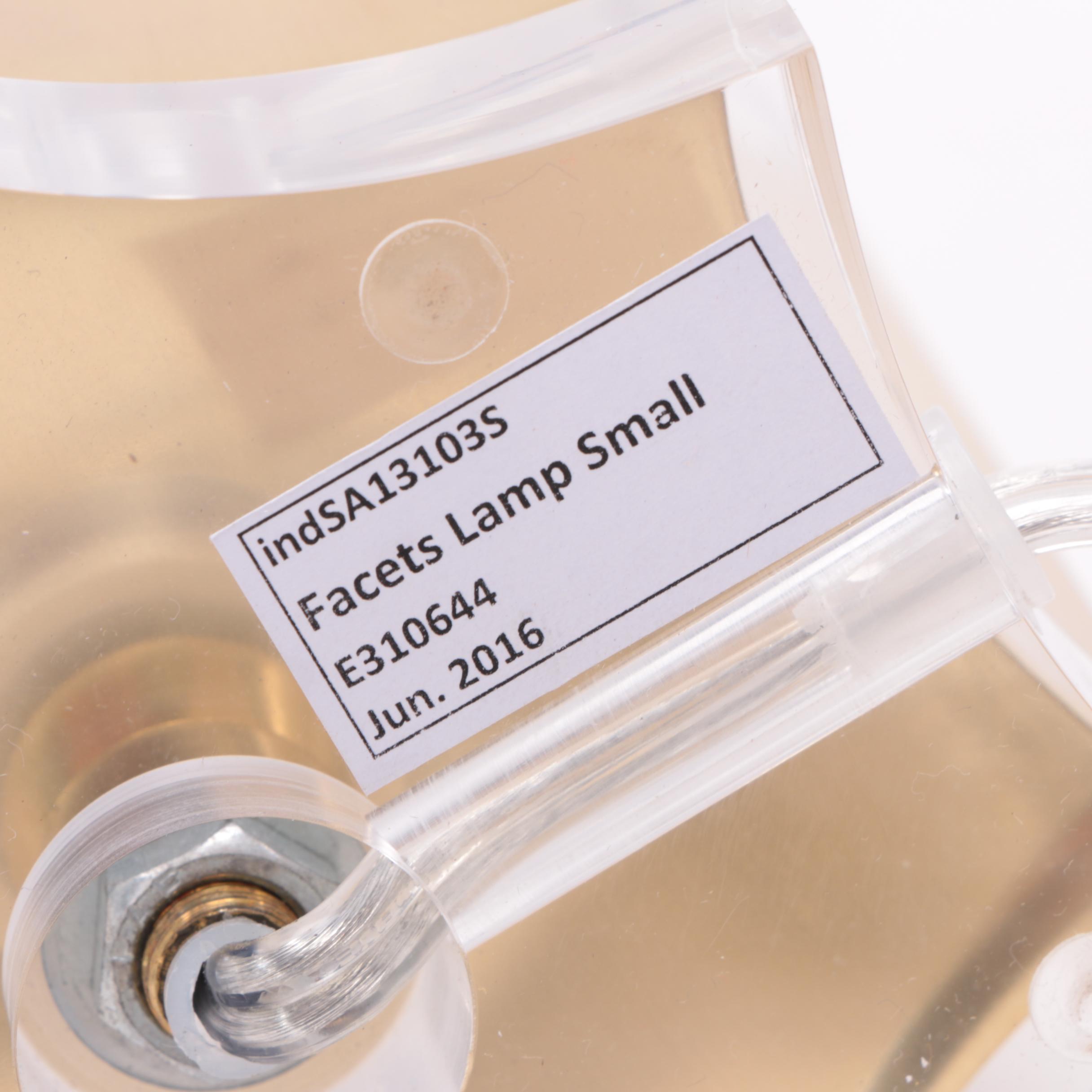 Blue Ocean Traders "Facets" Acrylic and Brass Plated Table Lamps with Shades