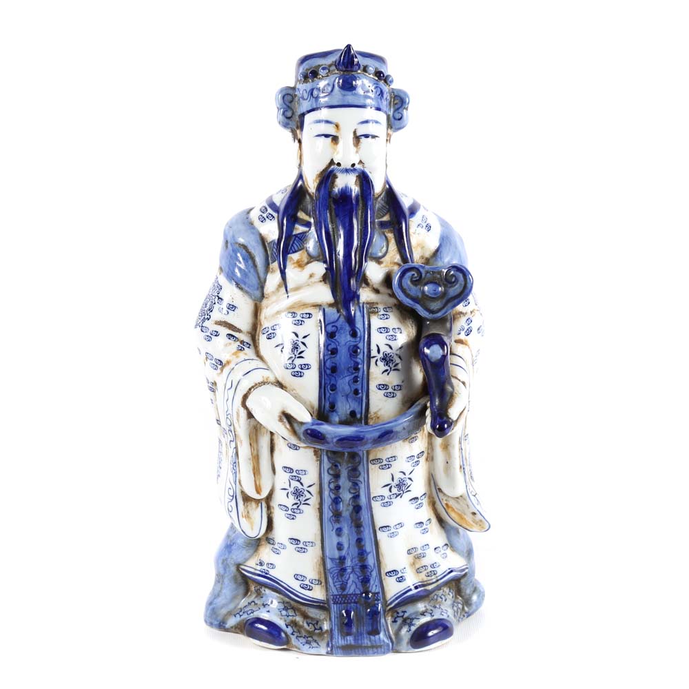 Chinese Blue and White Ceramic Figurine