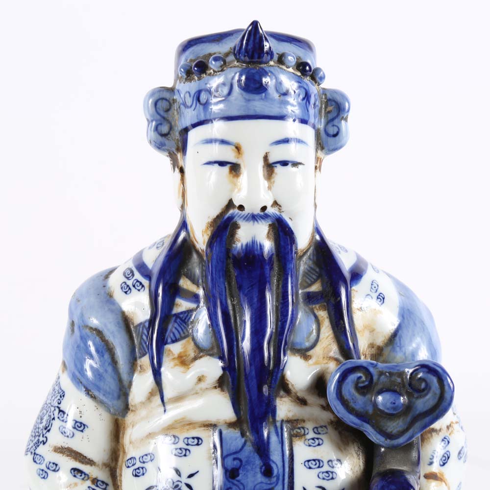 Chinese Blue and White Ceramic Figurine