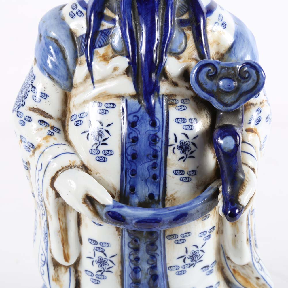 Chinese Blue and White Ceramic Figurine