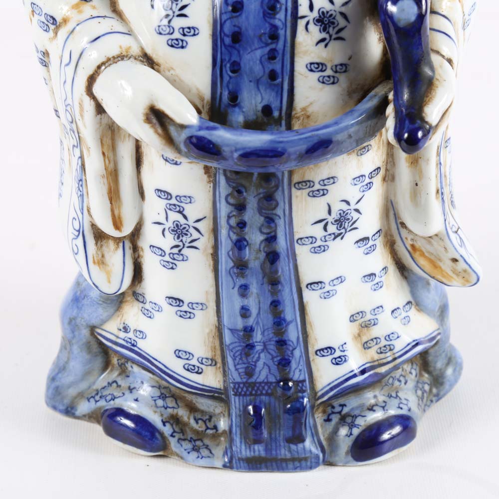 Chinese Blue and White Ceramic Figurine