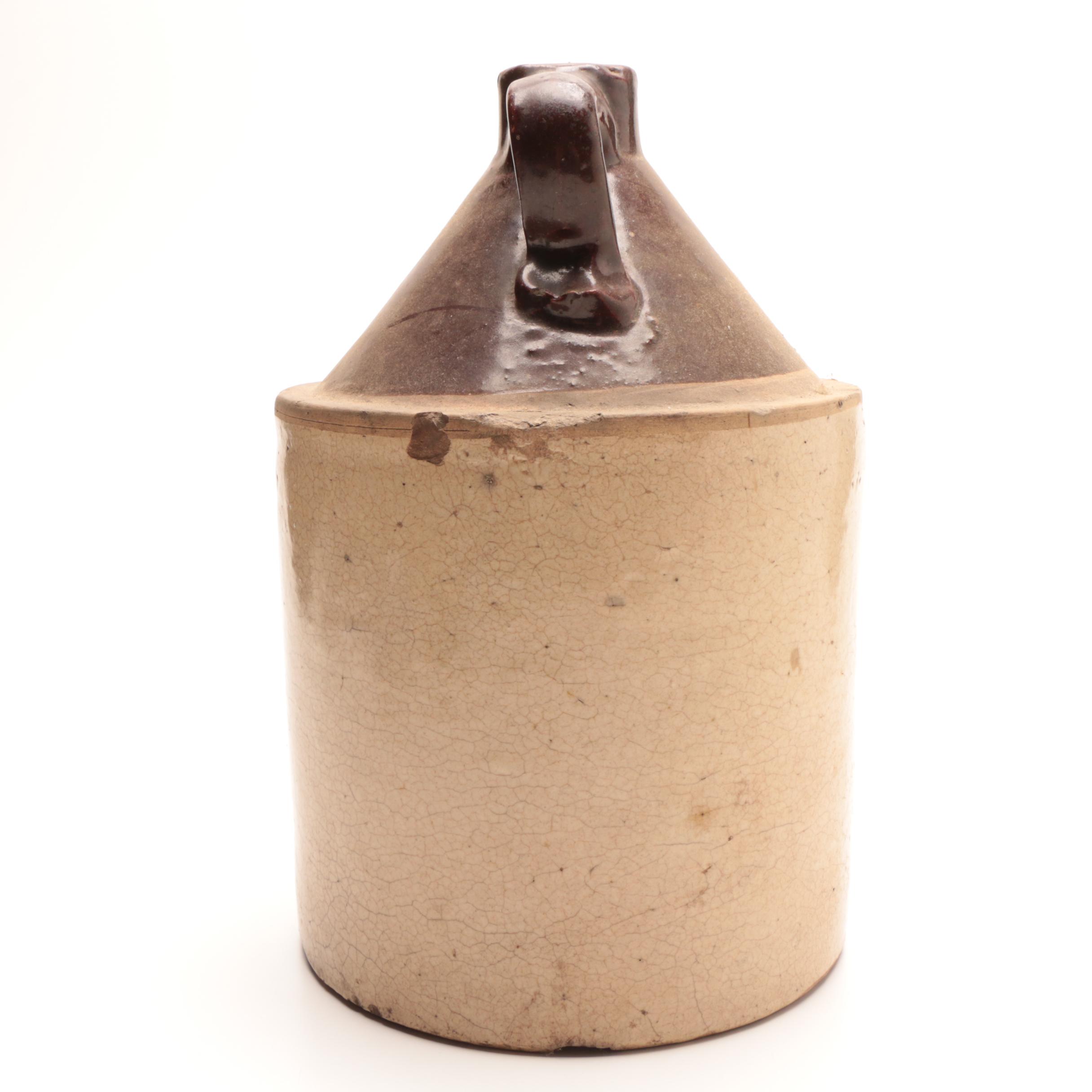 Antique Hilmar Ehrmann & Co. Louisville, Kentucky Stoneware Jug