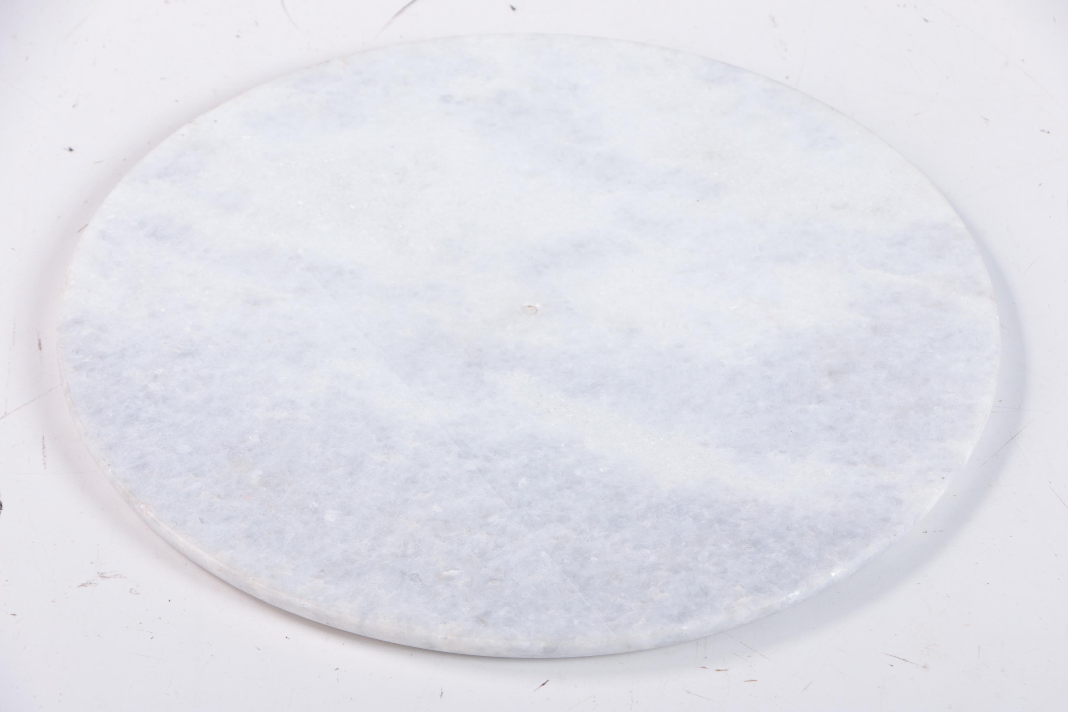 "Step Up" Marble and Brass Tiered Circle Cocktail Table