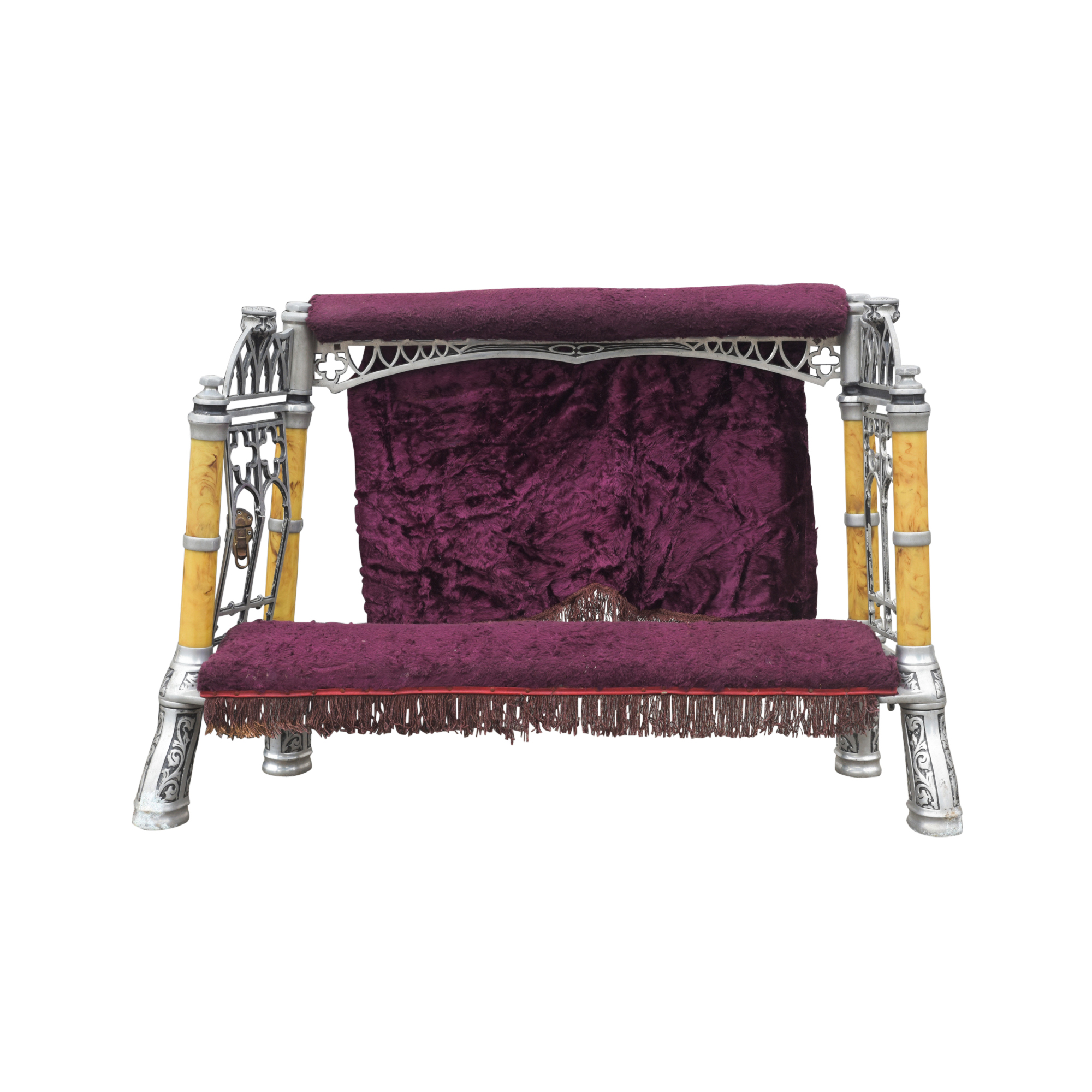 Vintage Folding Prayer Bench with Storage Cases