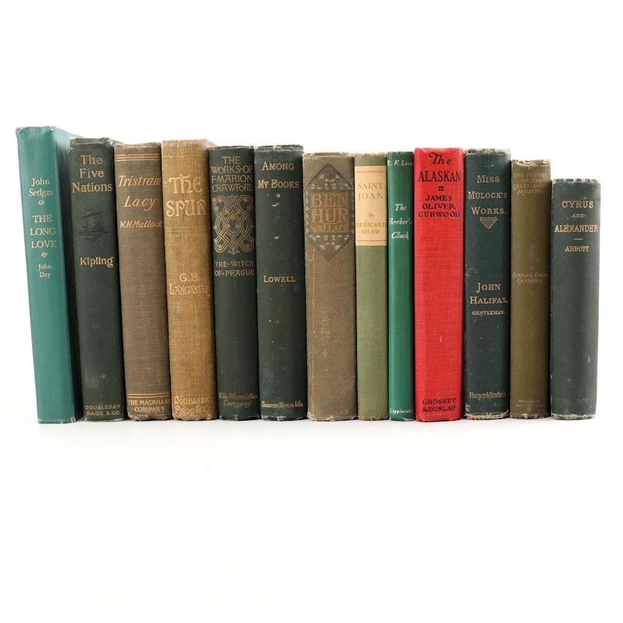Antique Books including "The Five Nations" by Rudyard Kipling