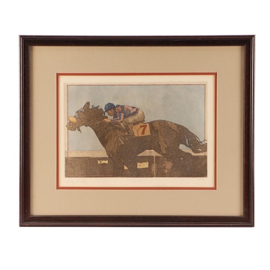 Danny Phifer Limited Edition Hand-colored Aquatint Etching "Winner"