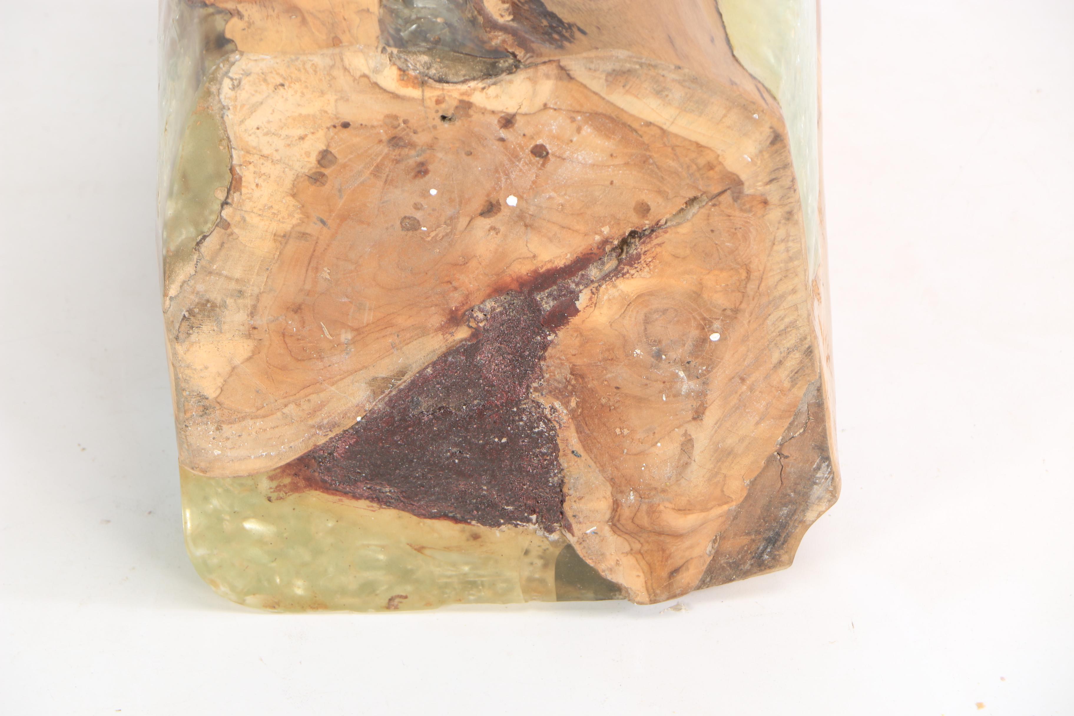 "Illusions" Mango Wood Stool Square