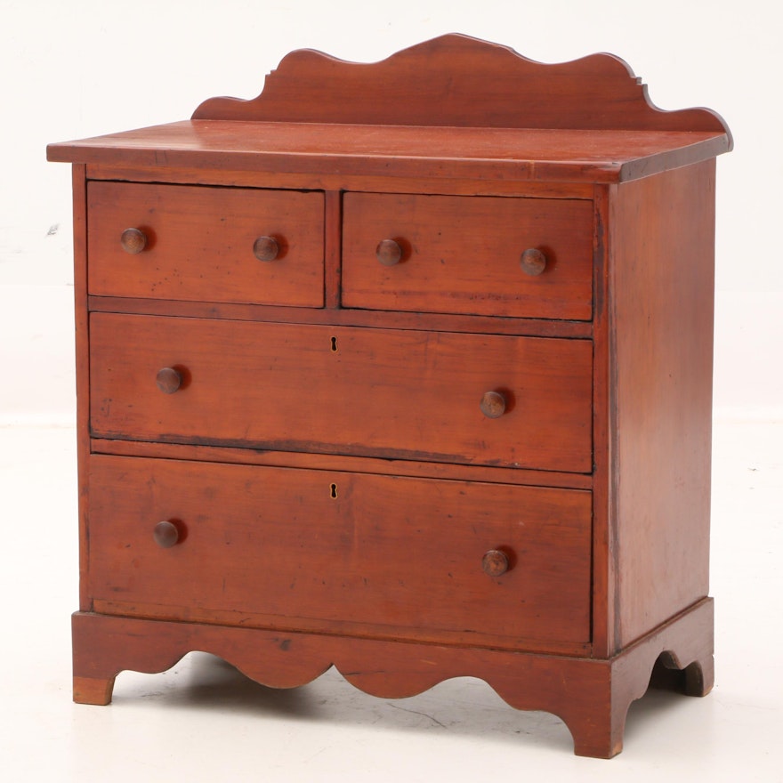 19th Century Chest of Drawers With Cherry Finish