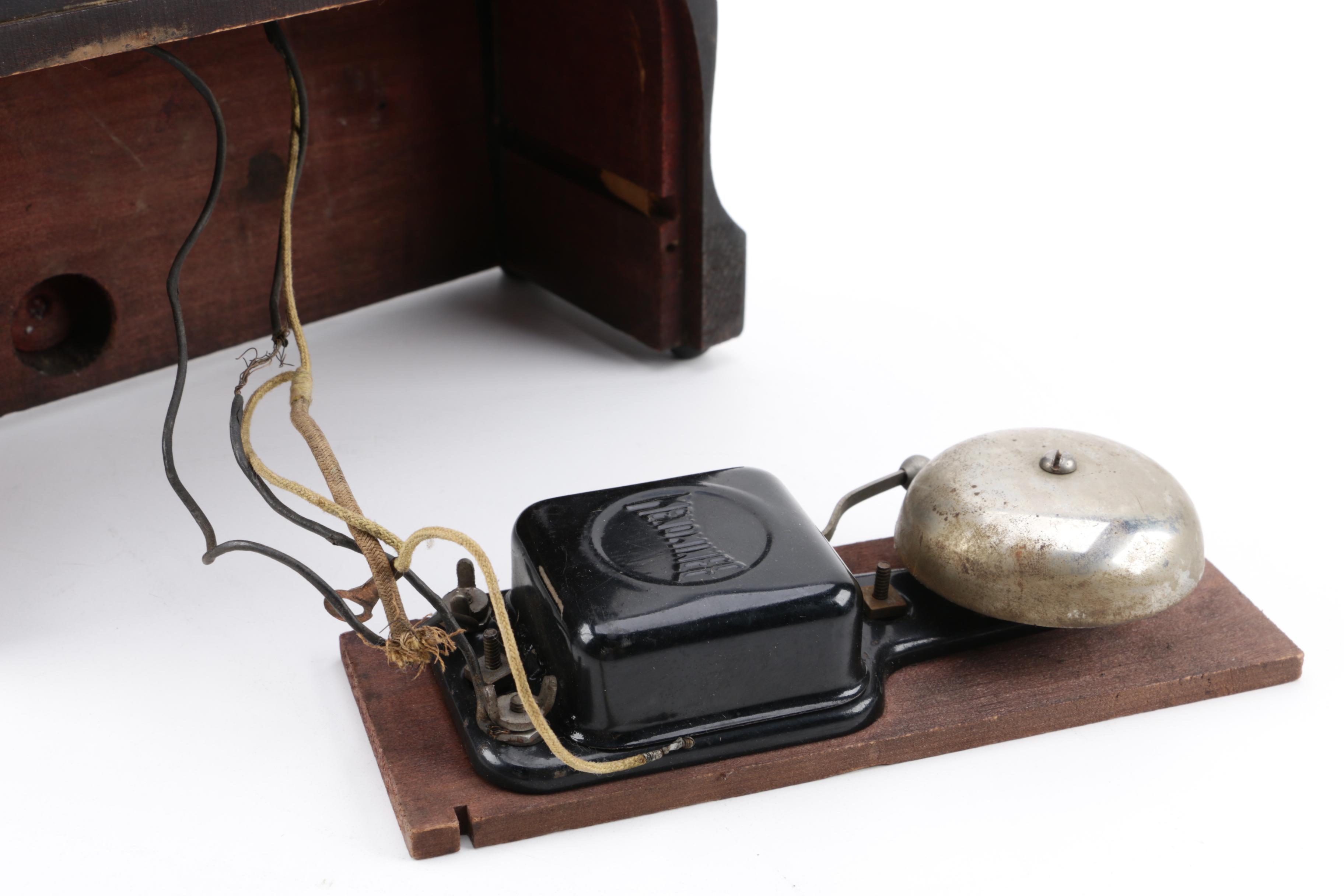 Vintage F. W. Jansen "TimeLite" Mantel Clock and Gold Metallic Alarm Clock