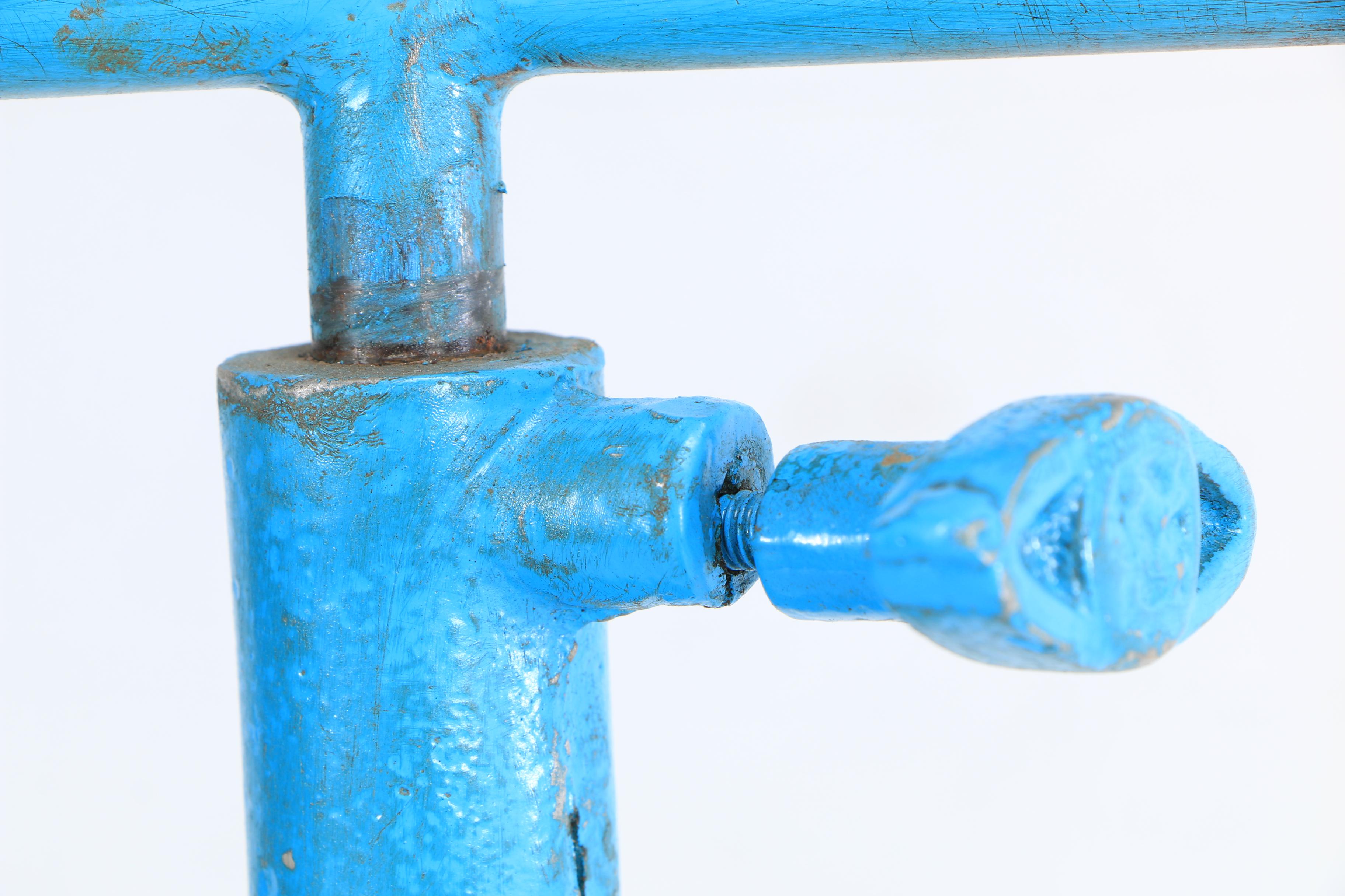 Vintage Blue Painted Clothing Rack