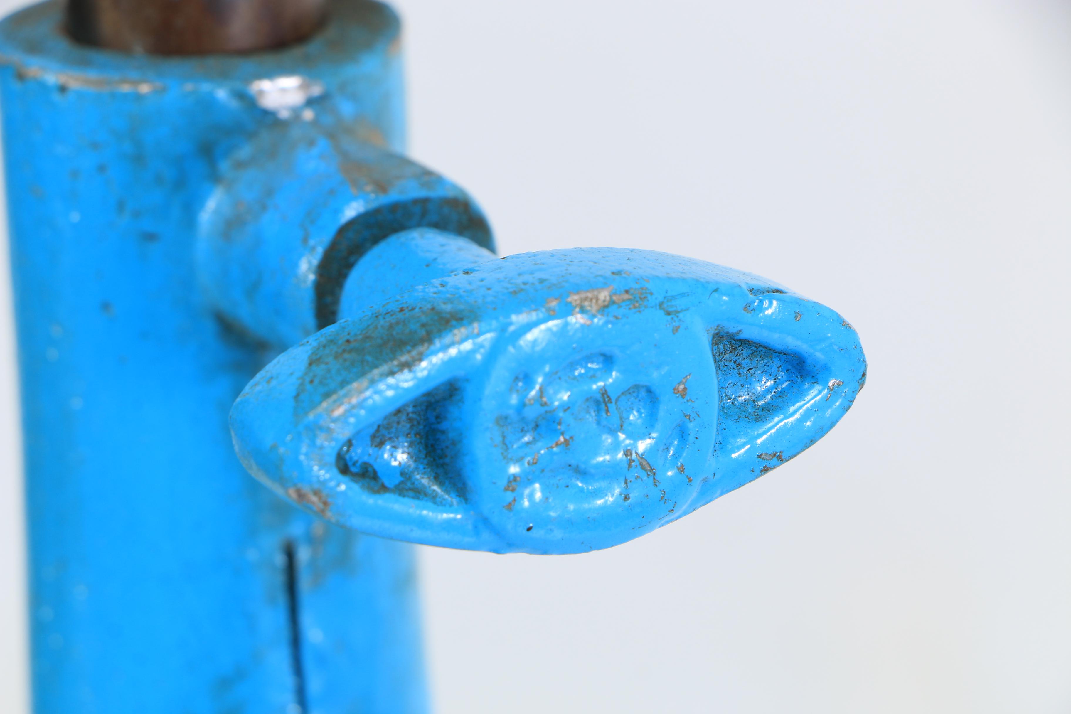 Vintage Blue Painted Clothing Rack