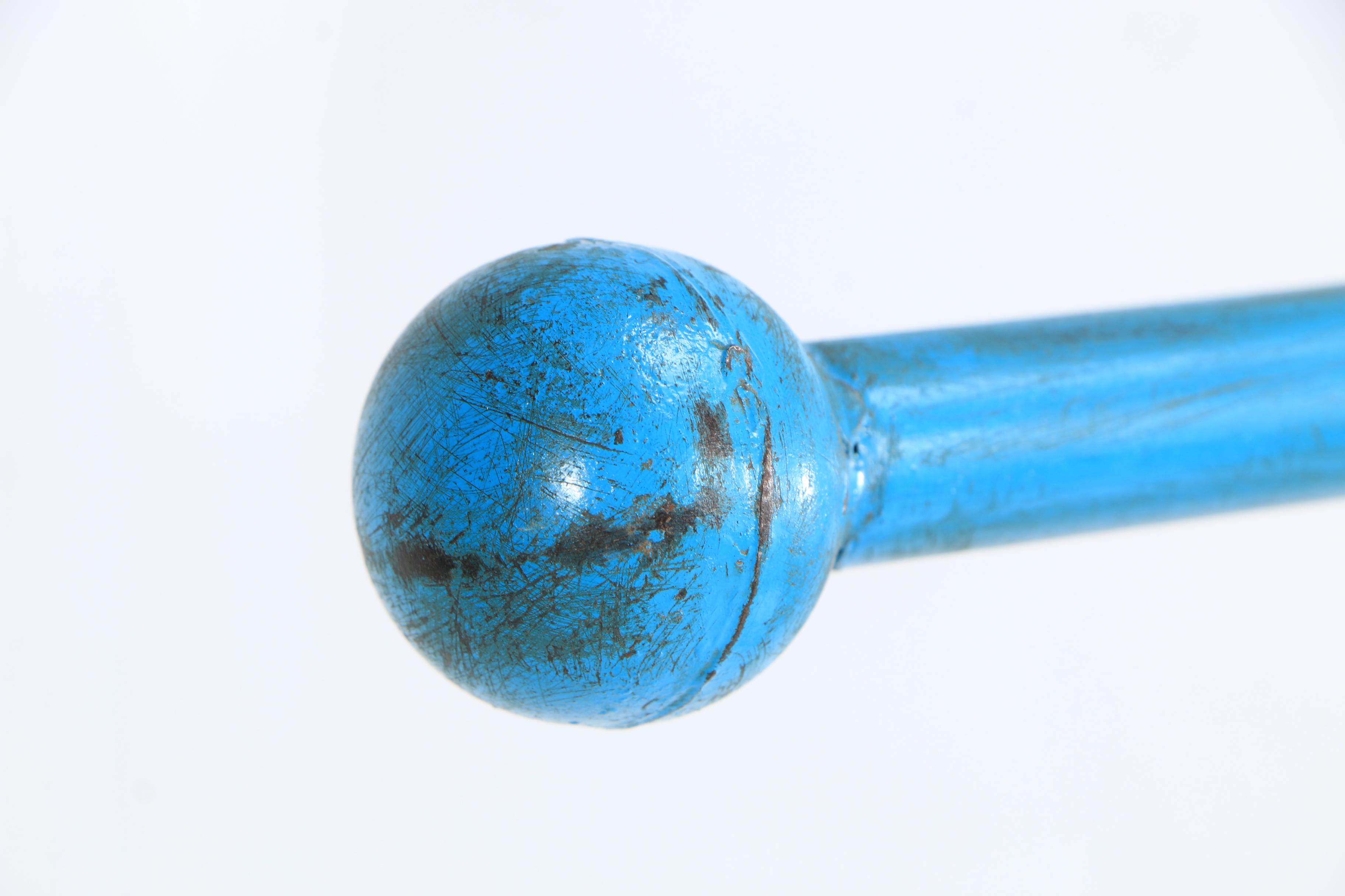 Vintage Blue Painted Clothing Rack